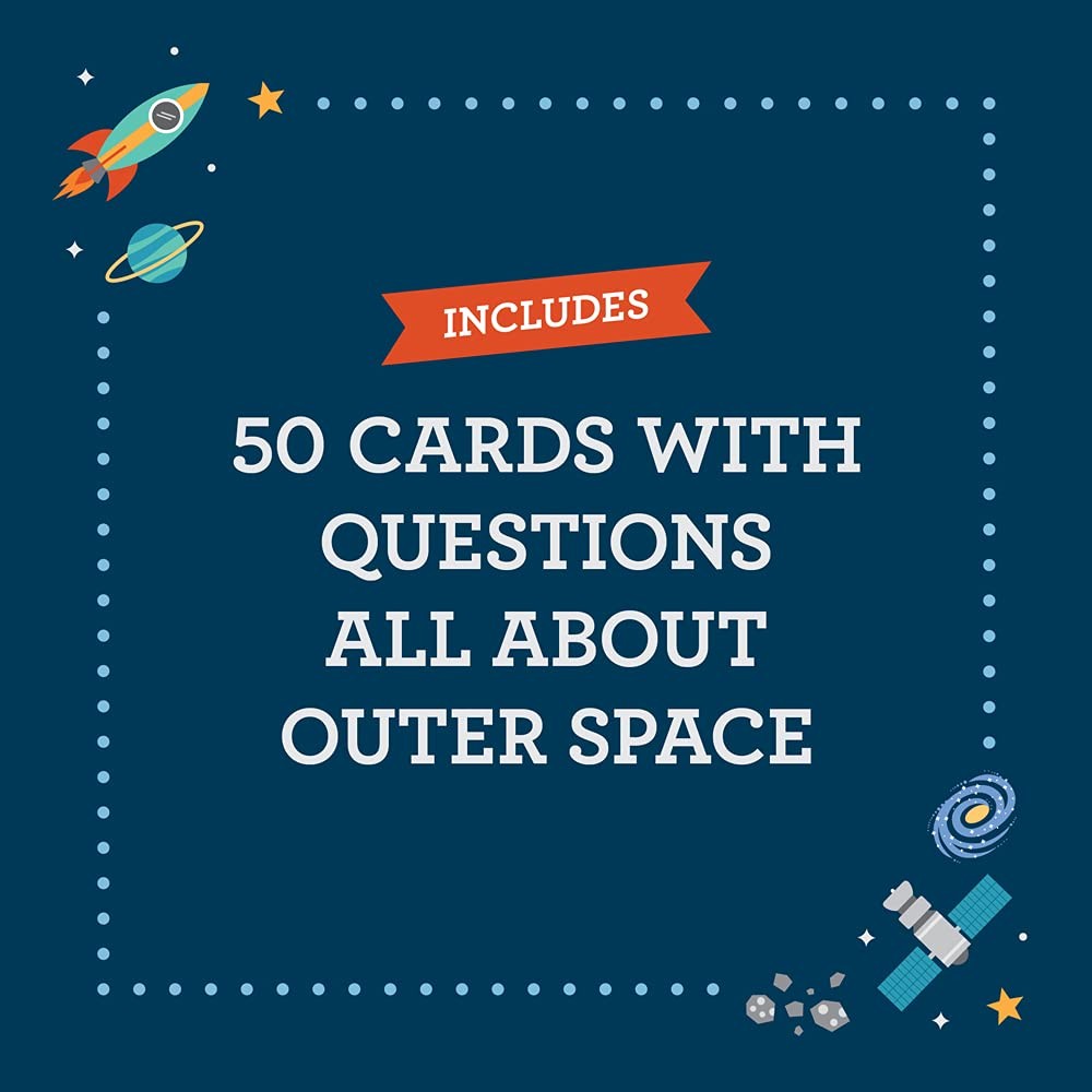 Space Trivia Quiz Card Set for Kids Educational Game Ages 5 and Up