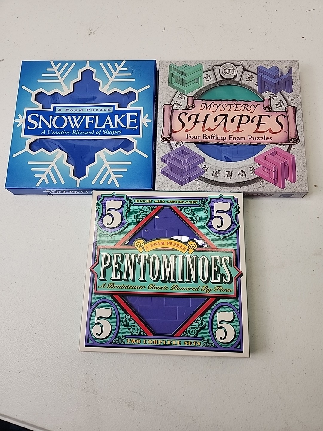 Lot Of 3 Different Foam Puzzles Binary Arts Vintage 1993