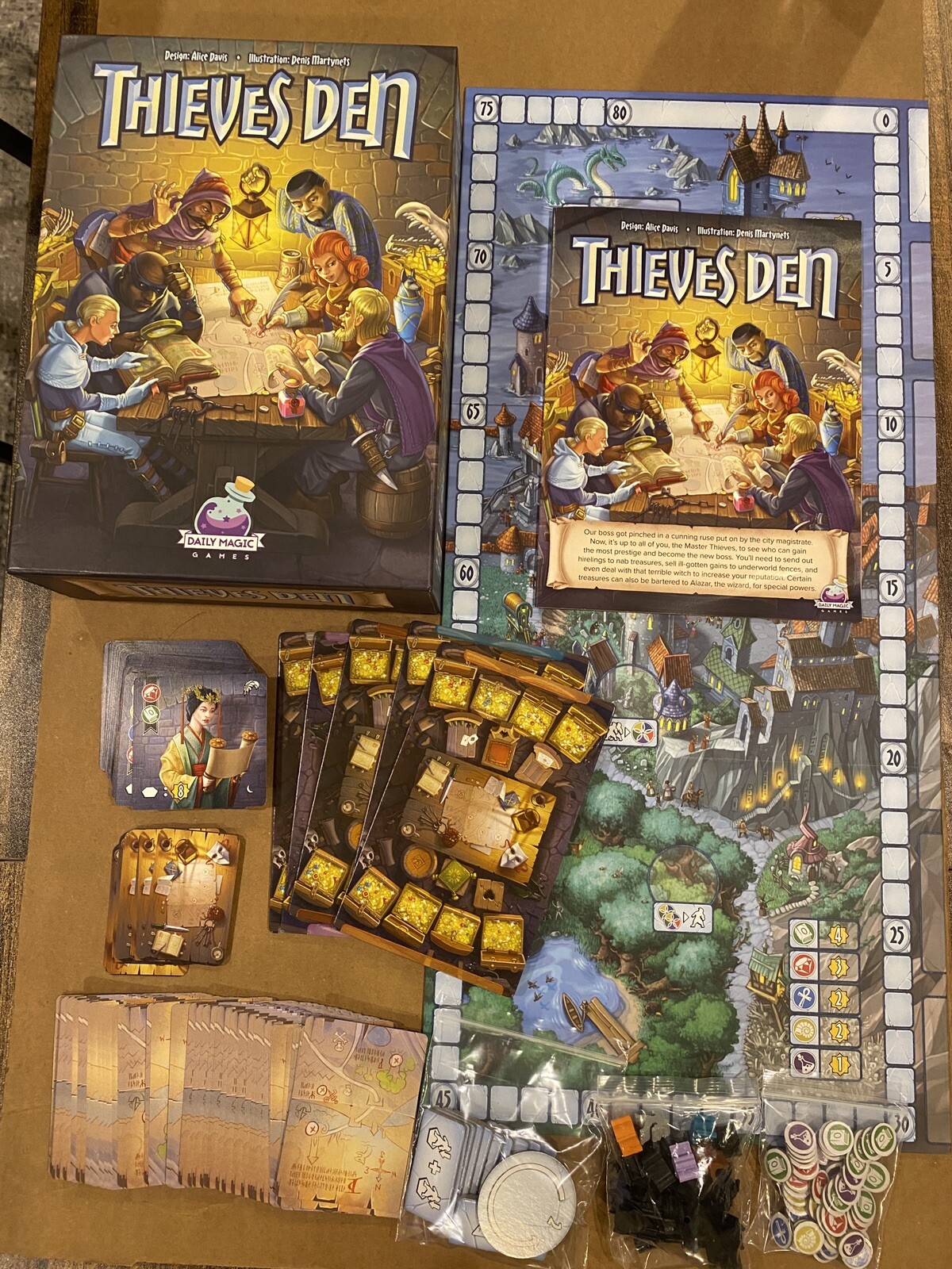 Thieves Den Board Game 2-5 Players Ages 10+ Daily Magic Games Complete