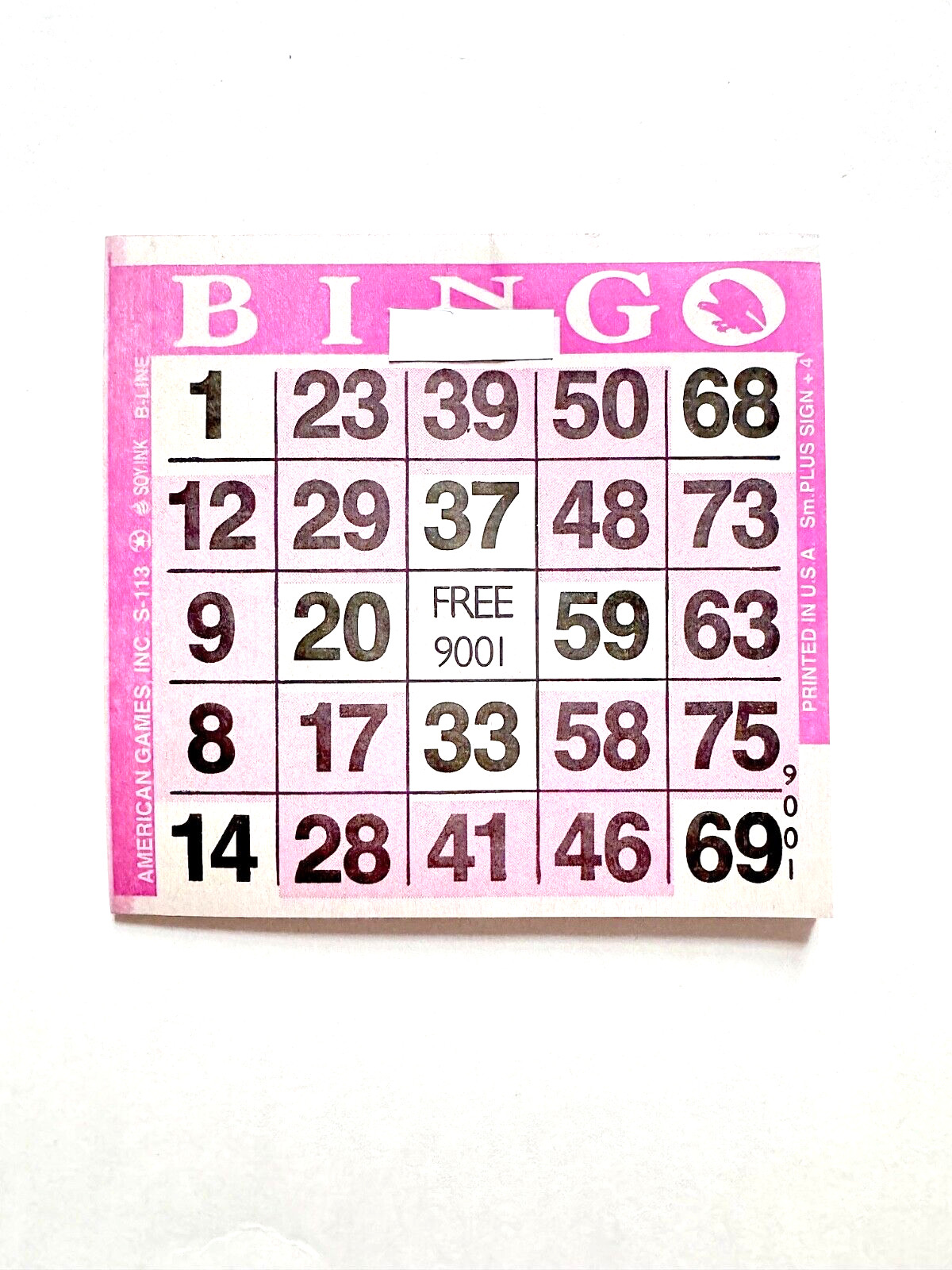 1 on Purple Four Corners/Small Cross Pattern Bingo Paper Cards- Pack of 500