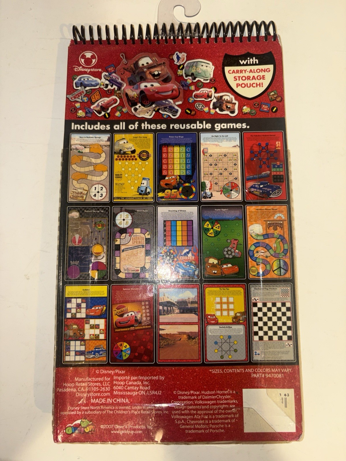 Disney Pixar Cars Magnetic Game Book – NEW