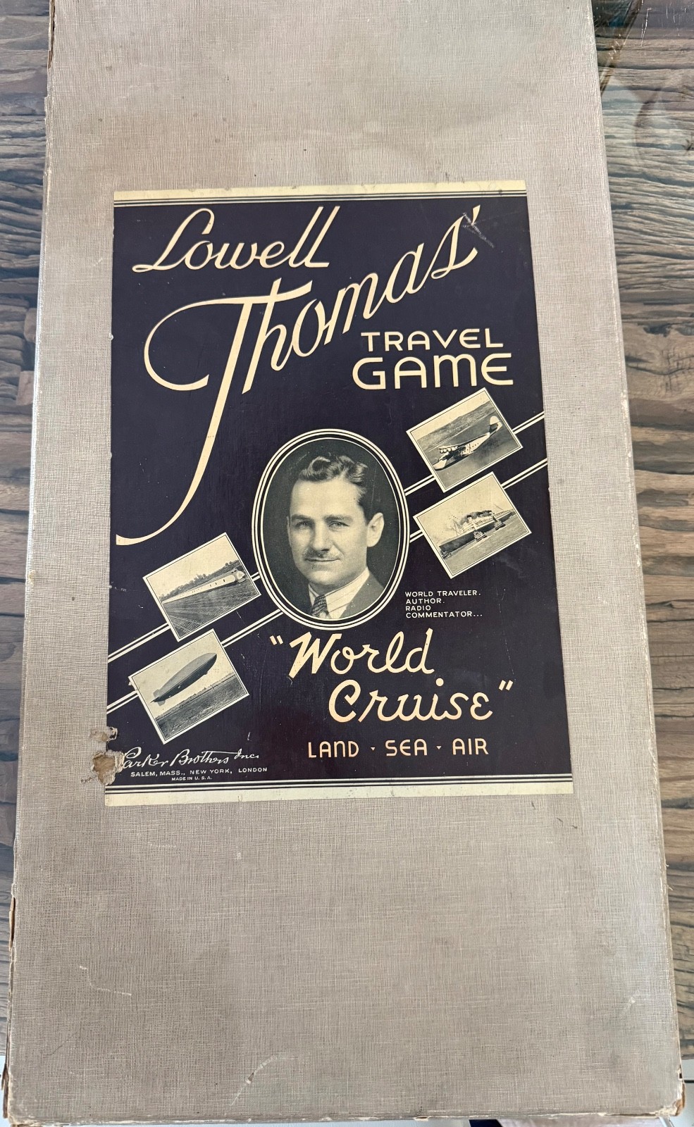 Vintage 1937 Lowell Thomas Boxed World Cruise Travel Game – Complete – Excl Cond