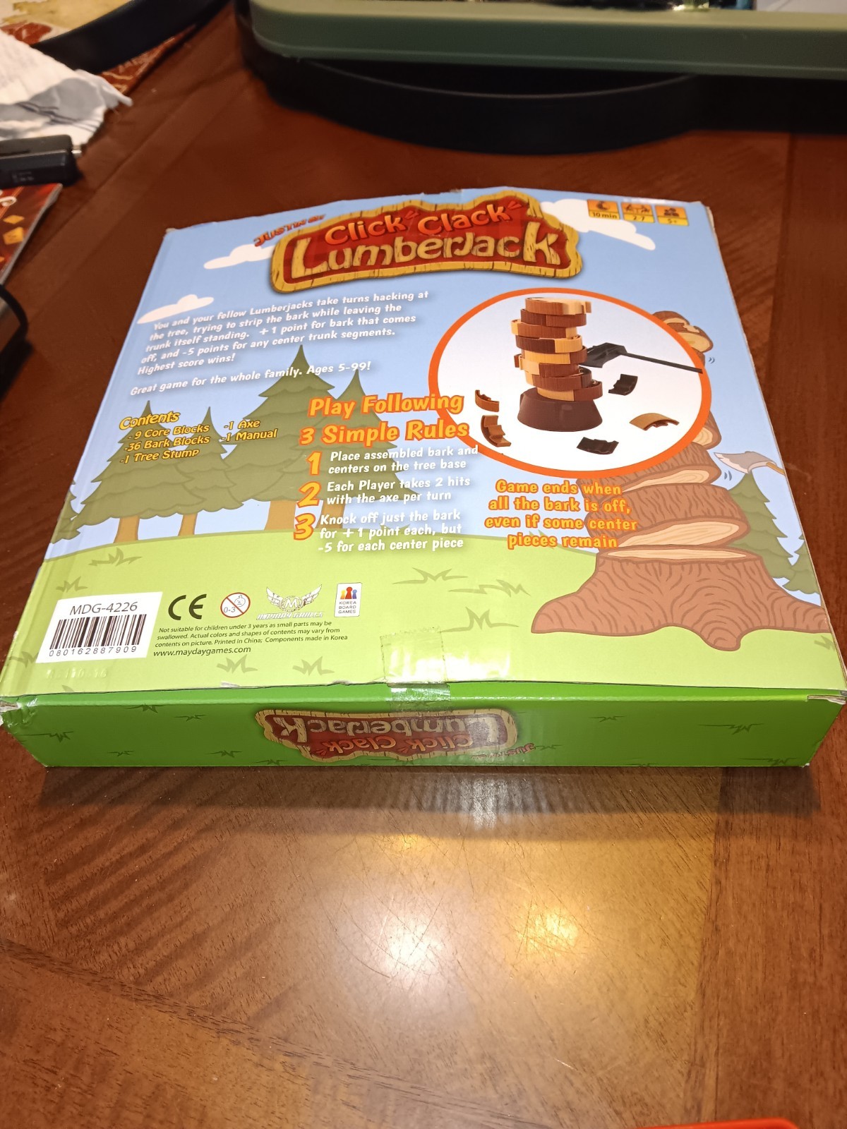 Click Clack Lumberjack Mayday Games Family Game Korea 2011 Kickstarter COMPLETE!