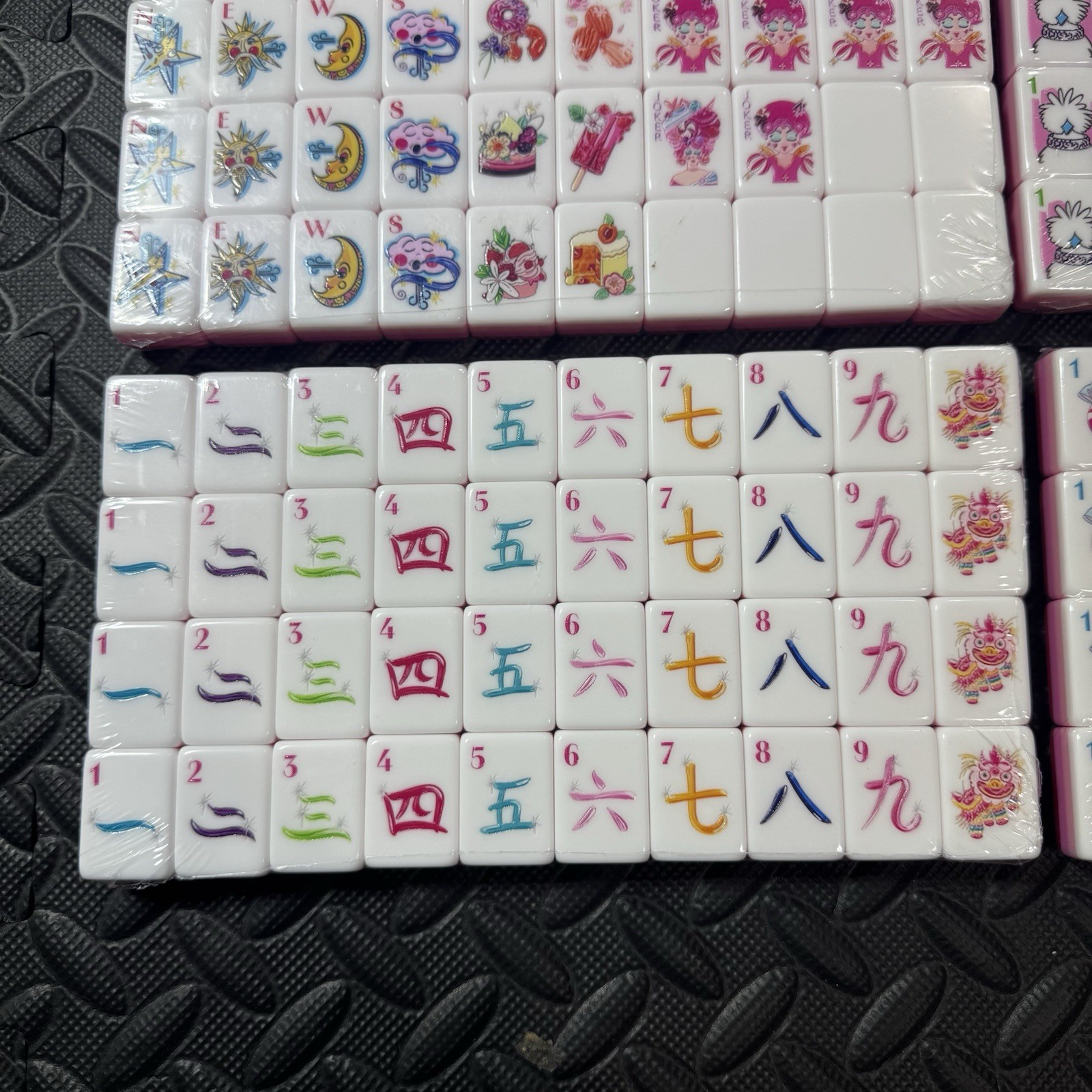 MAHJONG TILE SET PINK / Glitterville Ships from USA