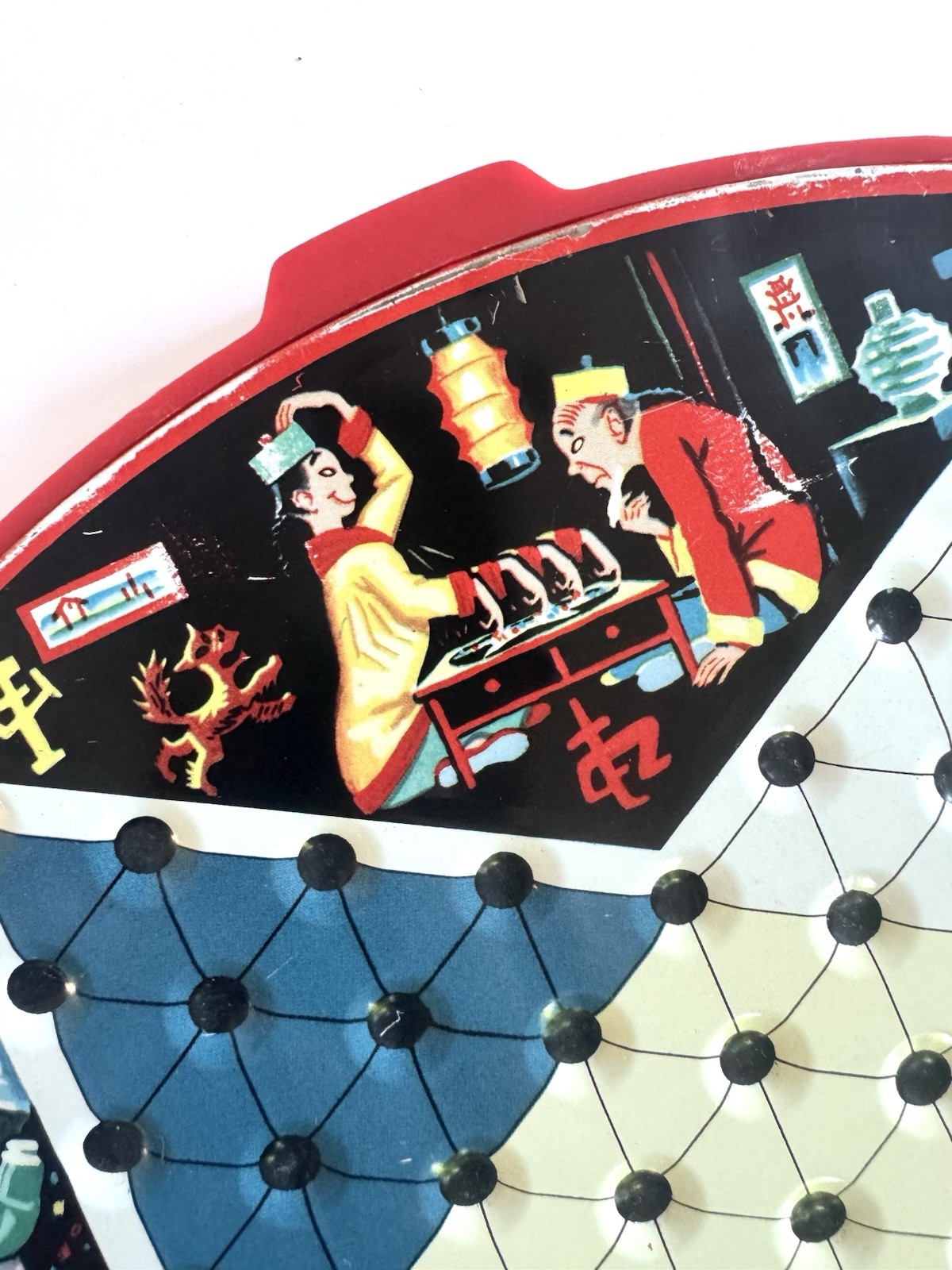 Vtg Chinese Checkers Game Pixie All Metal Game Board Steven Mfg Co RARE!