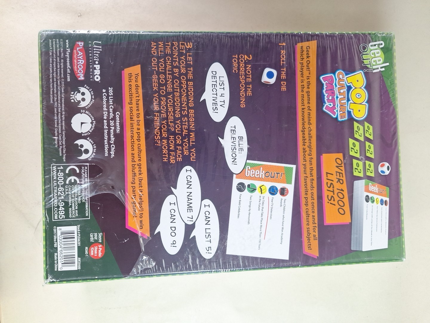 Geek Out Pop Culture 2014 Party Game Night Playroom Brand New Sealed