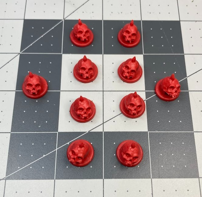 CMON Hate 10x RED IMPALED SKULL TOKEN lot from boardgame set unopened BT26