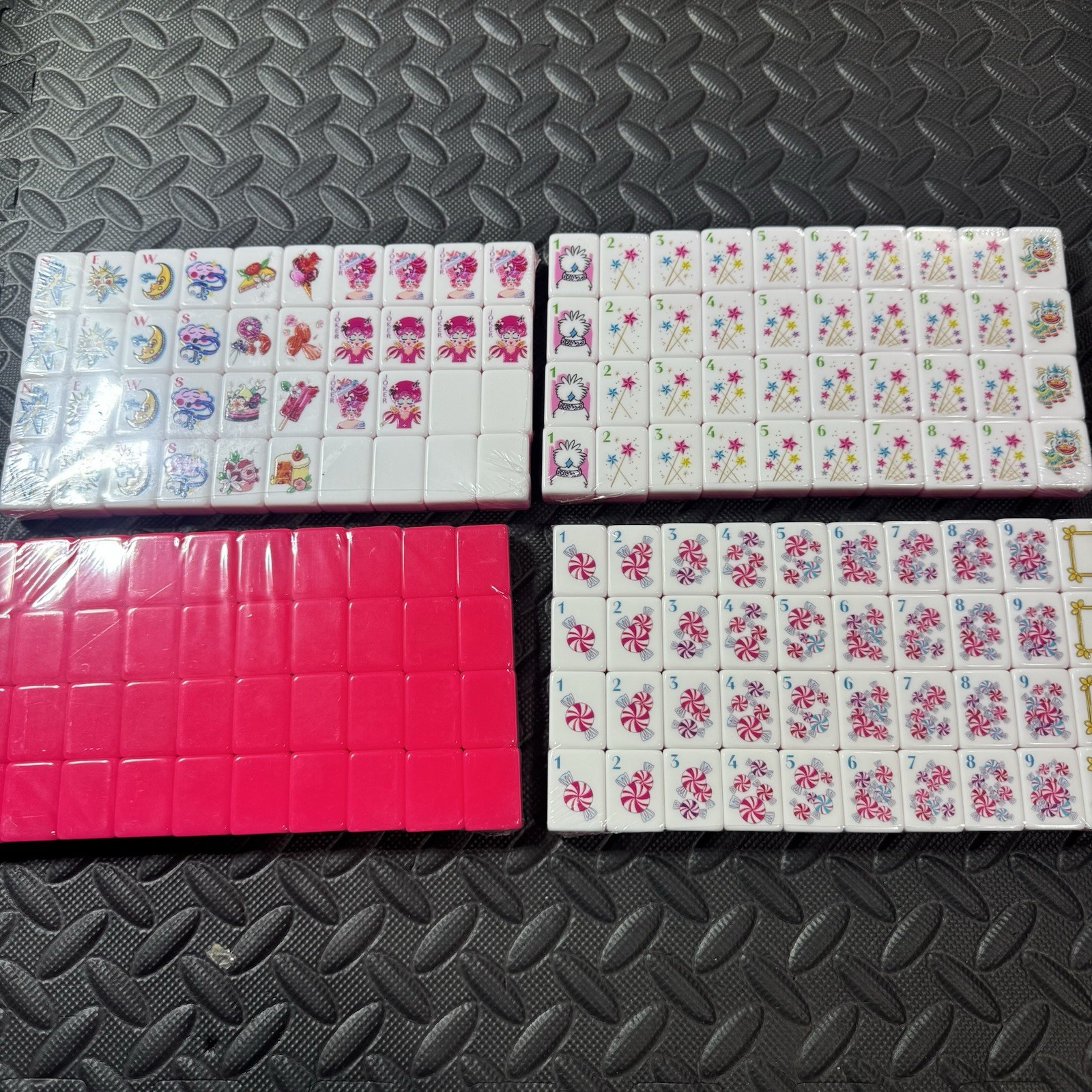 MAHJONG TILE SET PINK / Glitterville Ships from USA