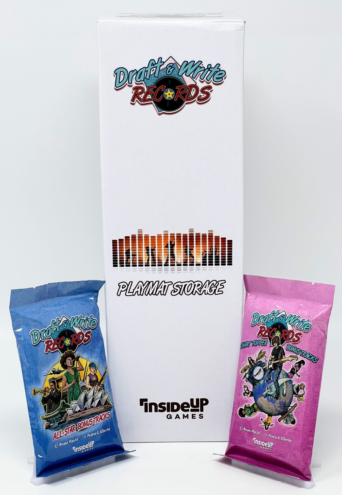 Inside Up Games Draft & Write Records – Set of 6 Playmats w/ Bonus Tracks Packs