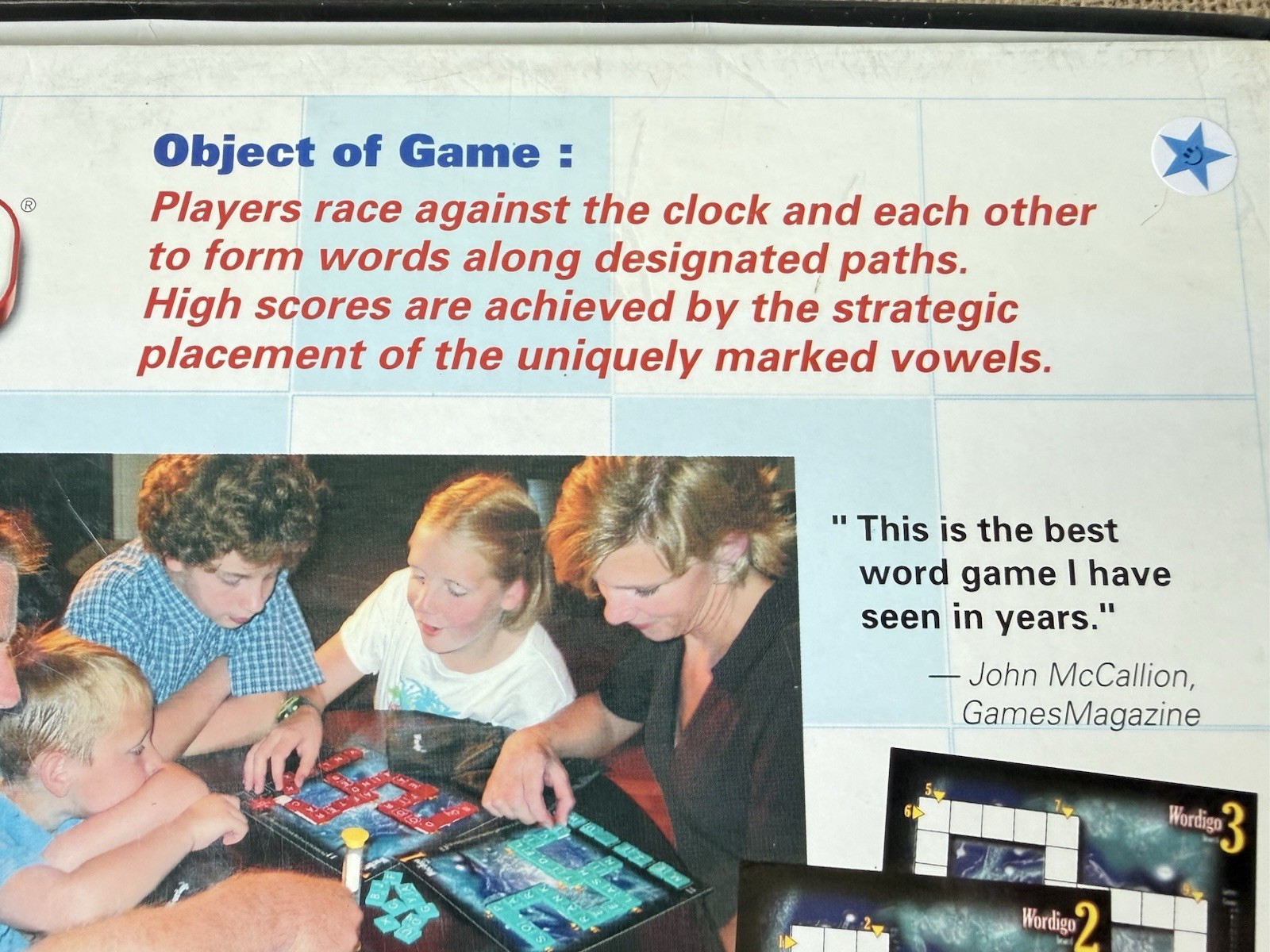 Wordigo Word Game Crossword Board Game Quick Paced Family-Complete