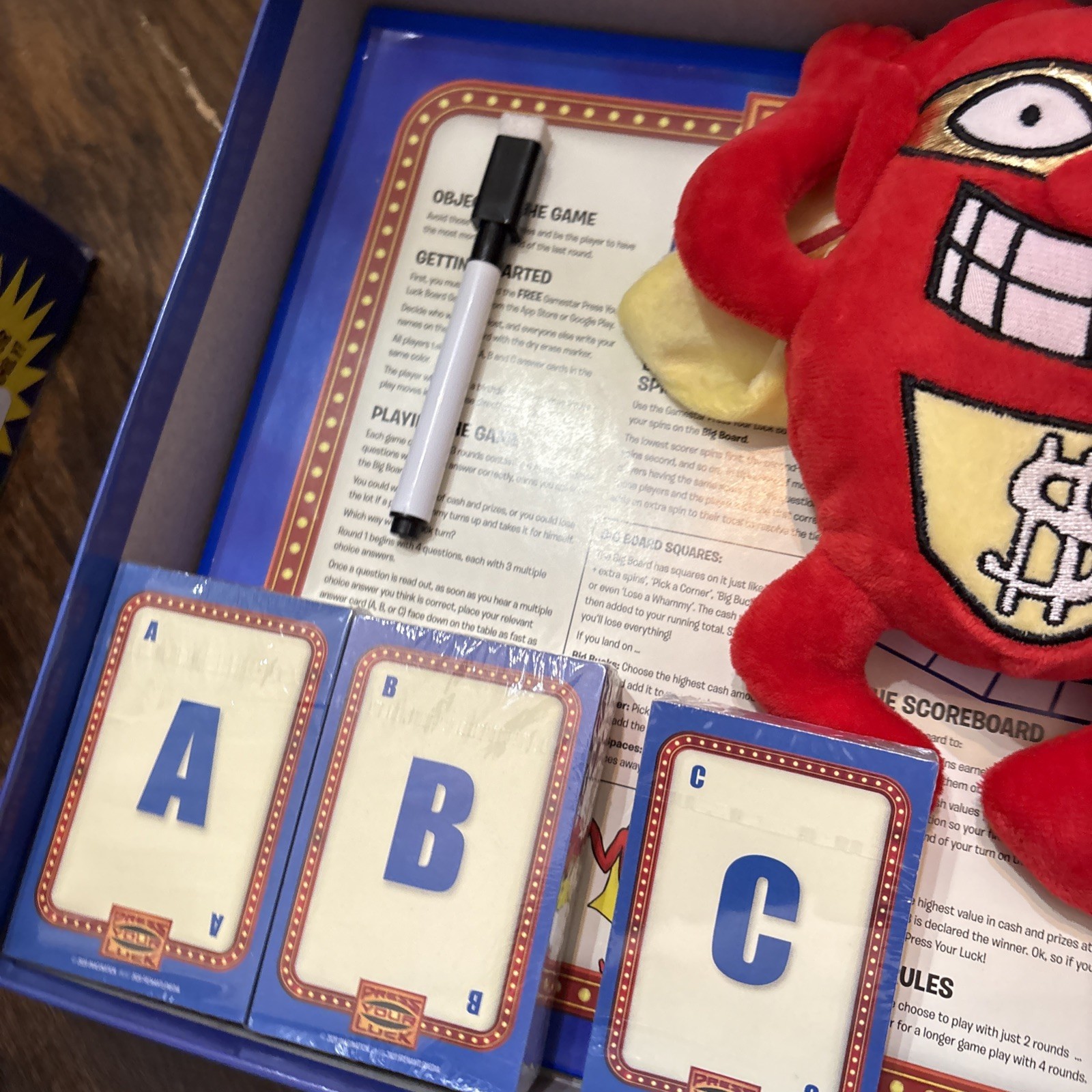 Press Your Luck Board Game with Plush Whammy