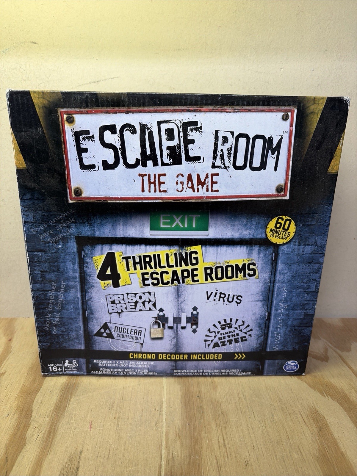 Escape Room The Game SpinMaster ~ 4 Thrilling Escape Rooms ~ 16+ NEW Unopened