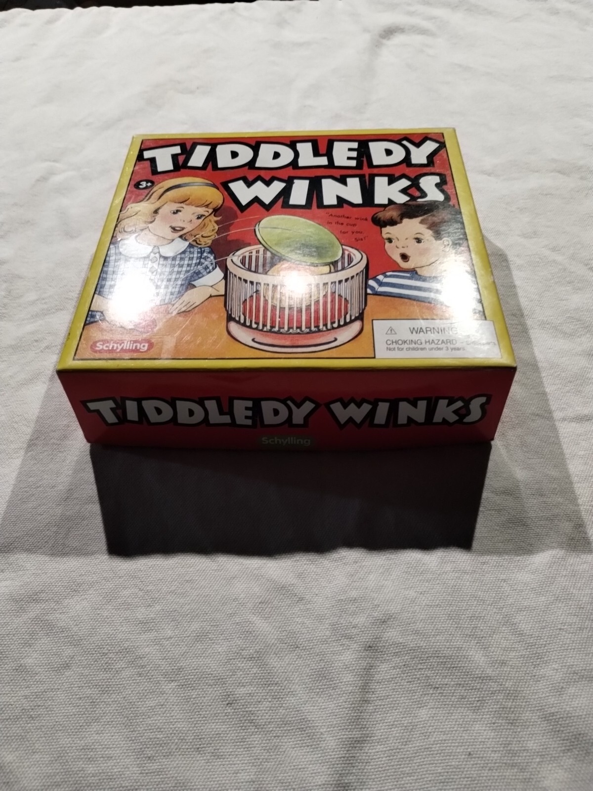 Tiddledy Winks Game w/Colorful Box model 8212 Vintage Christmas Fun for Kids NOB