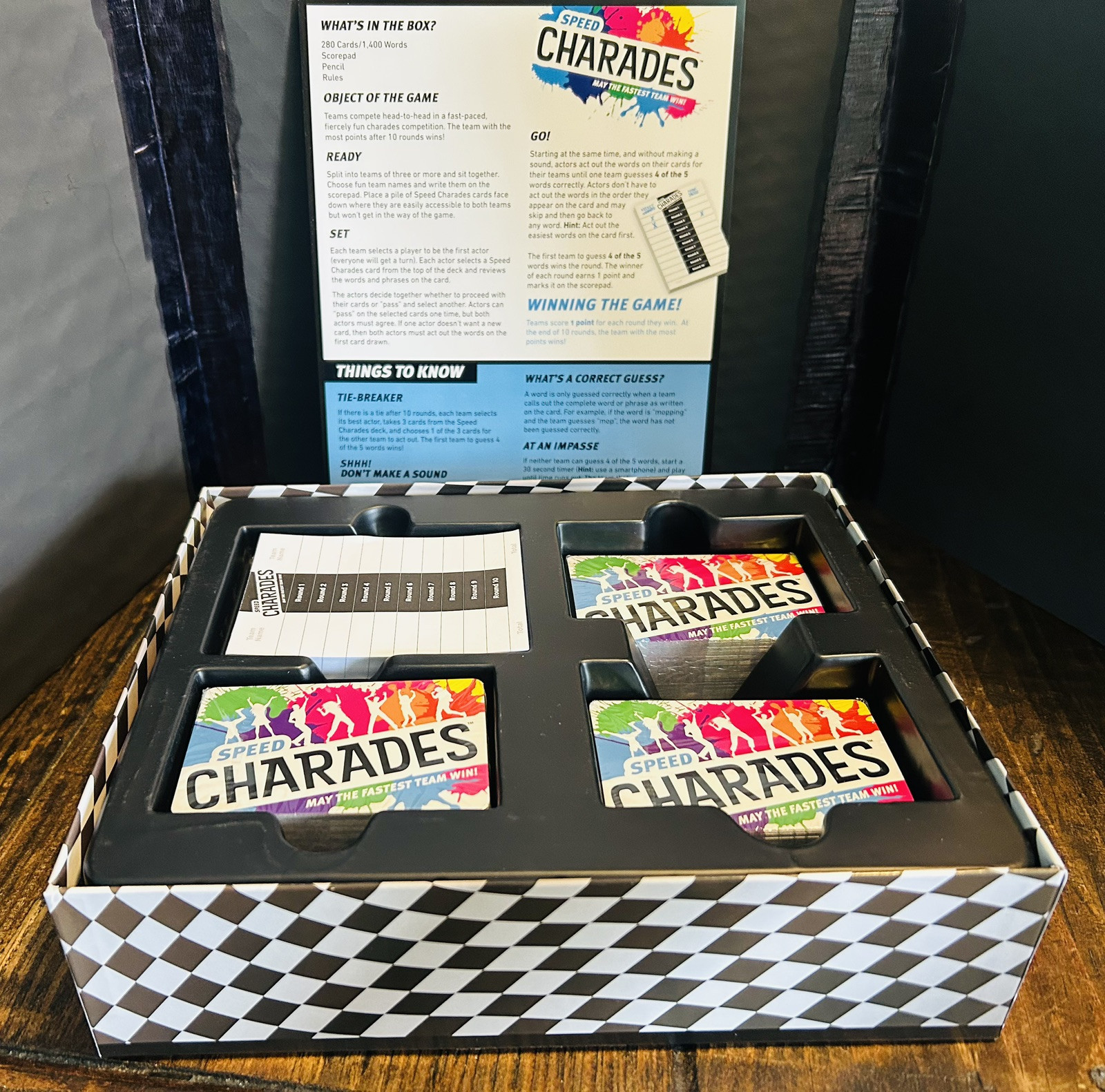 SPEED CHARADES Game May The Fastest Team Win-New Sealed Inside-Minor Box Damage