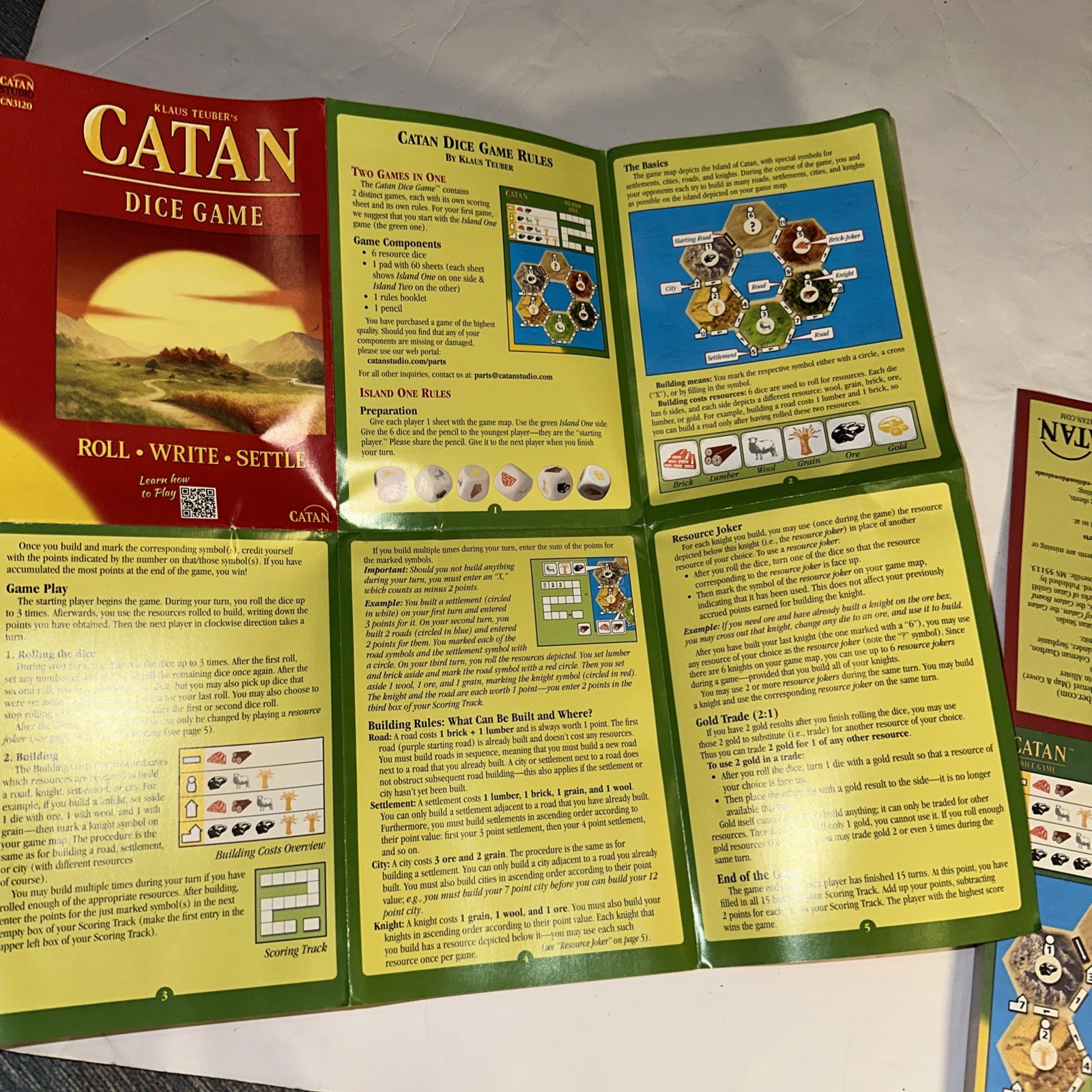 Catan Dice Game By Klaus Teuber’s 3120 Brand New Sealed Settlers Of Catan