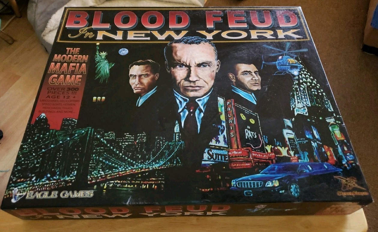 Blood Feud New York Board Game Eagle Games Sealed NEW COMPLETE 300+ Miniatures