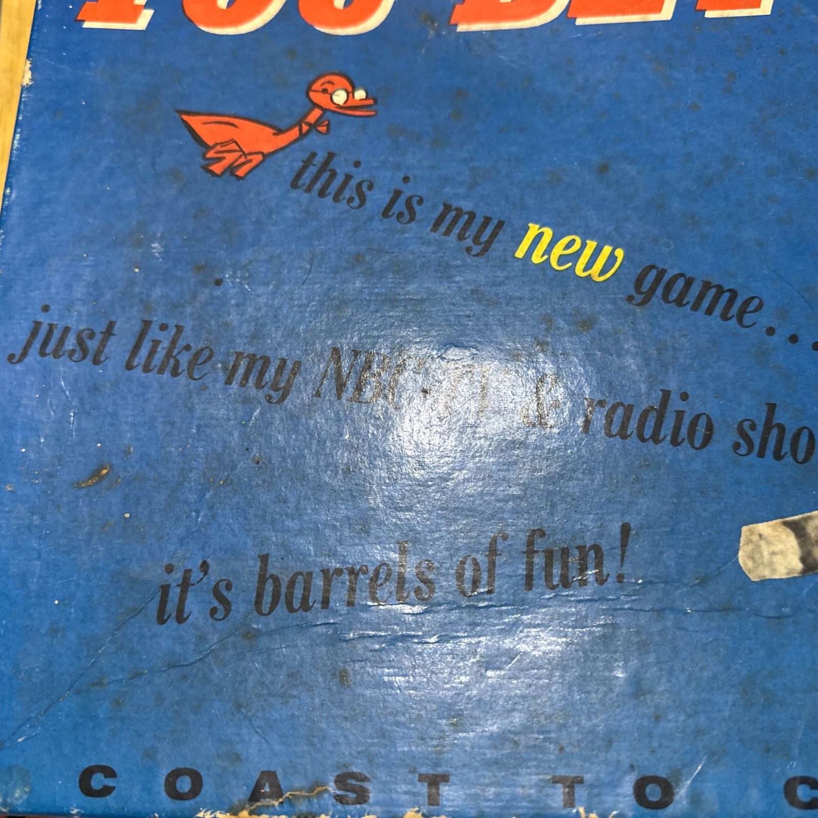 1956 Grouch Marx You Bet Your Life Board Game Lowell Toy Company Very Rare!