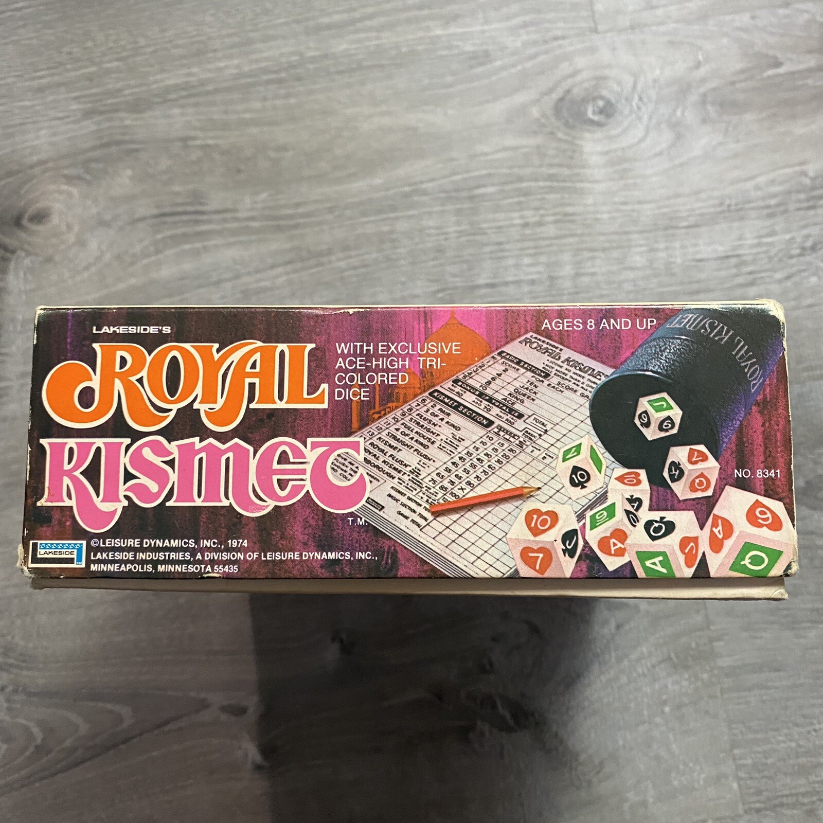 Vintage 1974 Lakeside’s Royal Kismet Poker Dice Family Game Complete *Read*