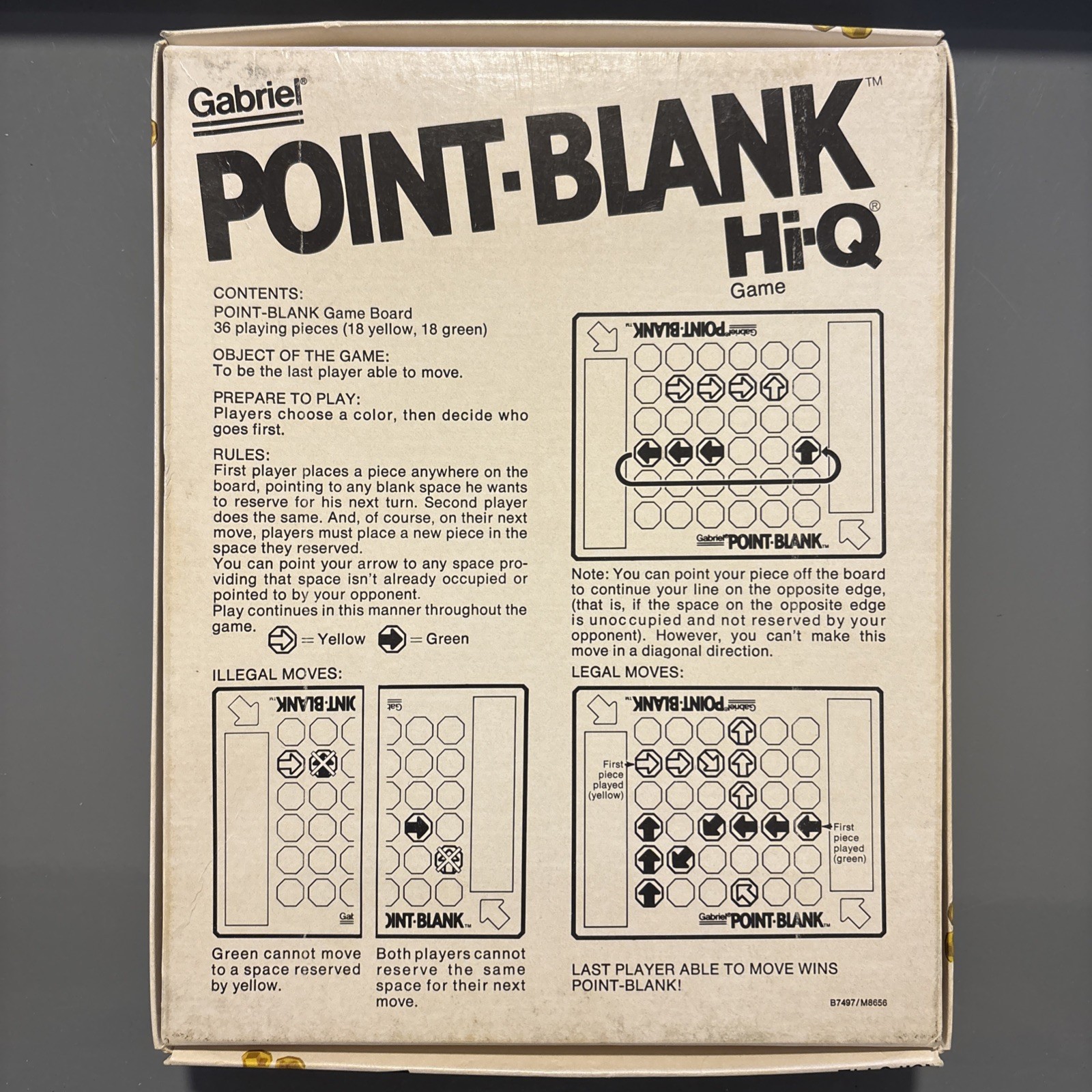 Vintage 1979 Point-Blank Hi-Q Game by Gabriel – Complete w/ All Pieces