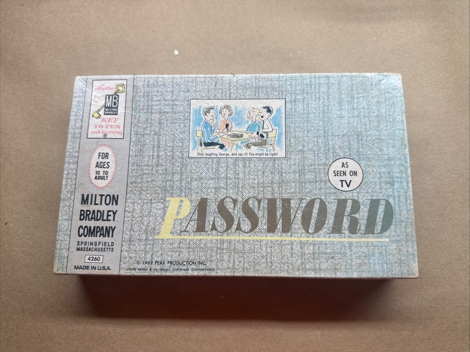 Vintage 1962 Milton Bradley Password Board Game First Edition Complete