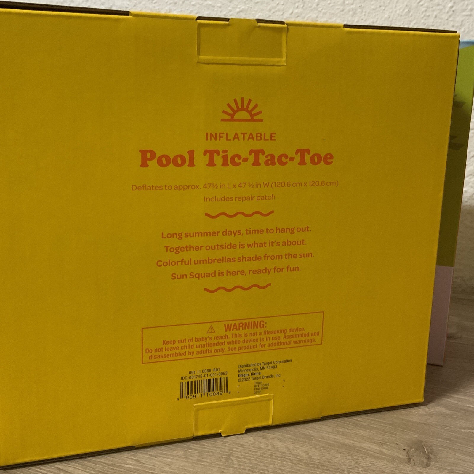 🏖️ Sun Squad Inflatable Pool Tic-Tac-Toe 3ft 10in Long – 🆕LOT OF 2