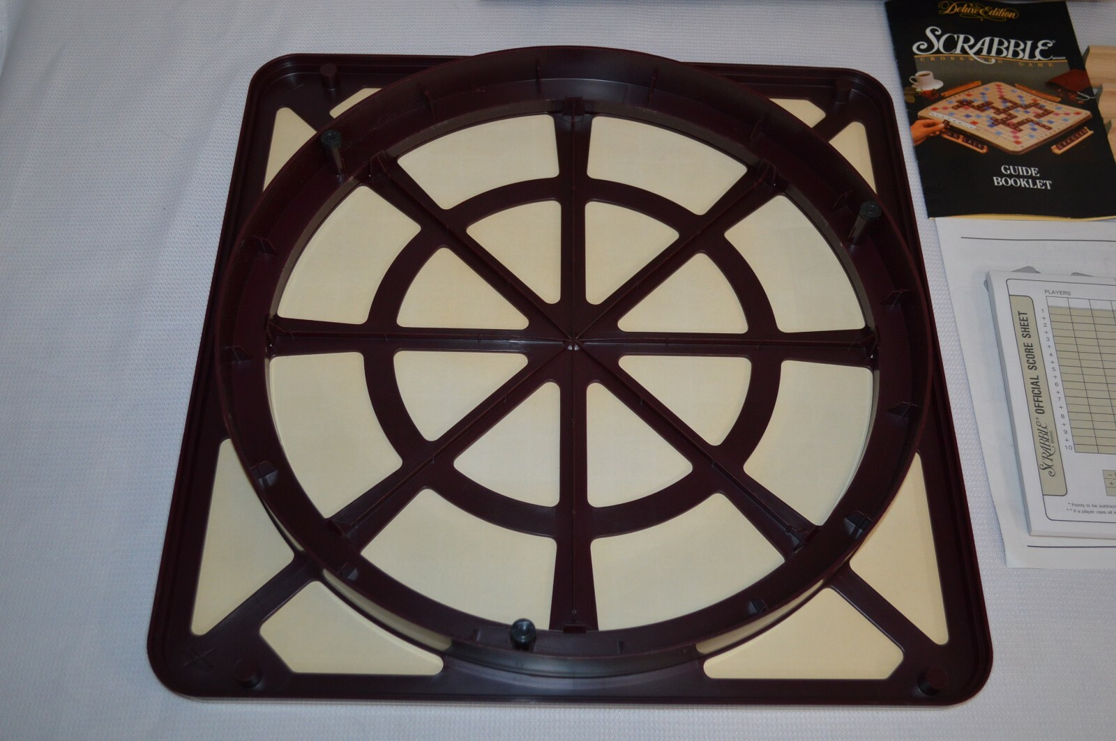 SCRABBLE 1989 Deluxe Edition #4034 Turn Table Base 100% Complete w/ Box