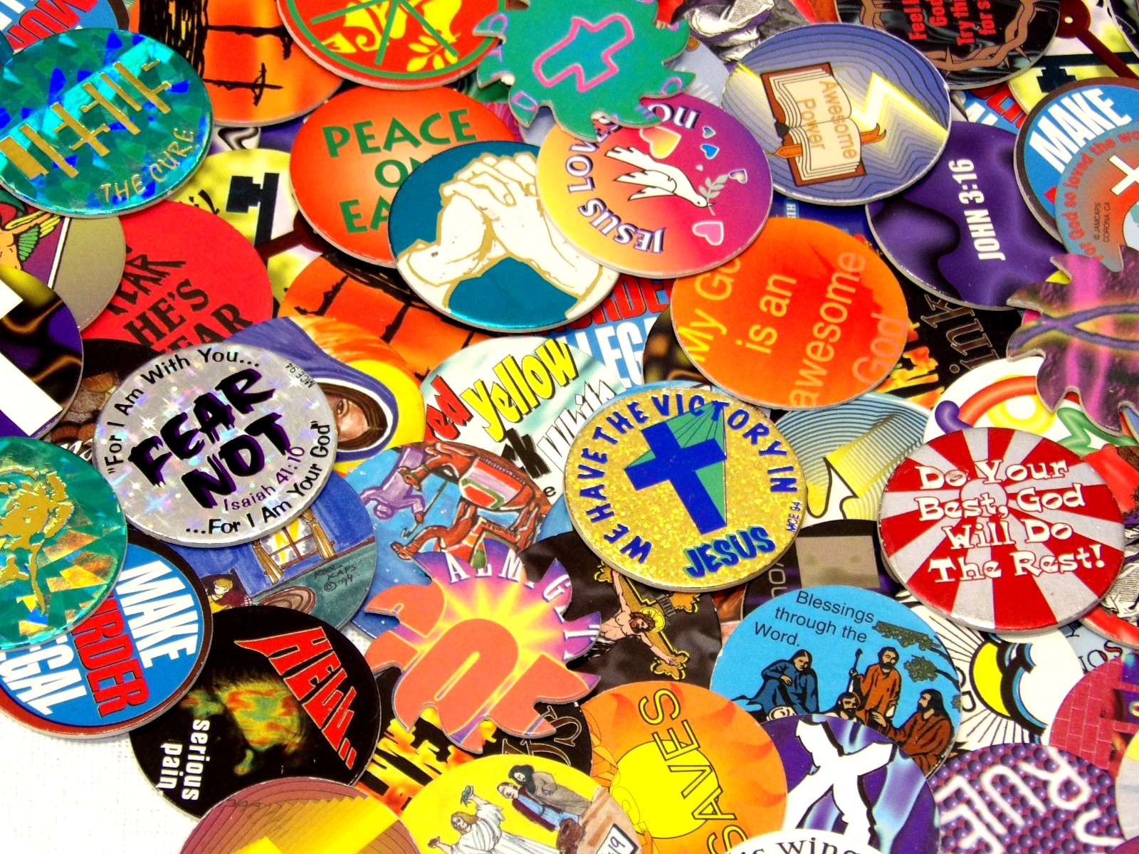 Pogs!• 200+ Religious Themed Pogs!• See Pics!•