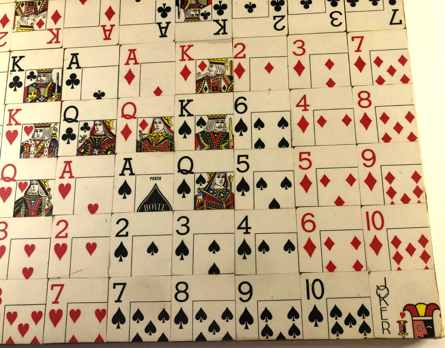 Vtg. One Eyed Jack Sequence Wooden Game Board Playing Card Handmade 18″ Square