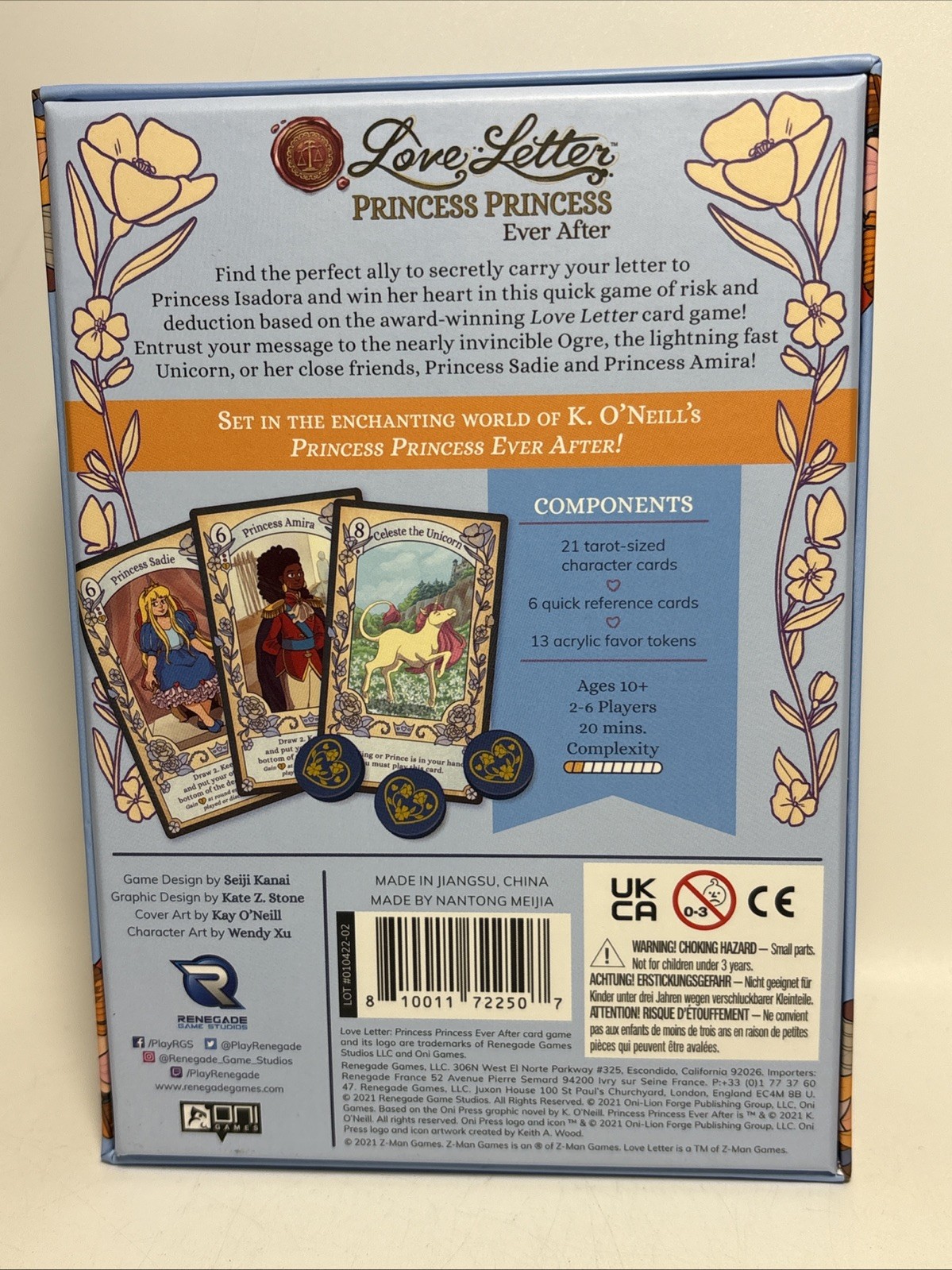 Renegade Love Letter Princess Princess Ever After Card Game Complete 2-6 Players