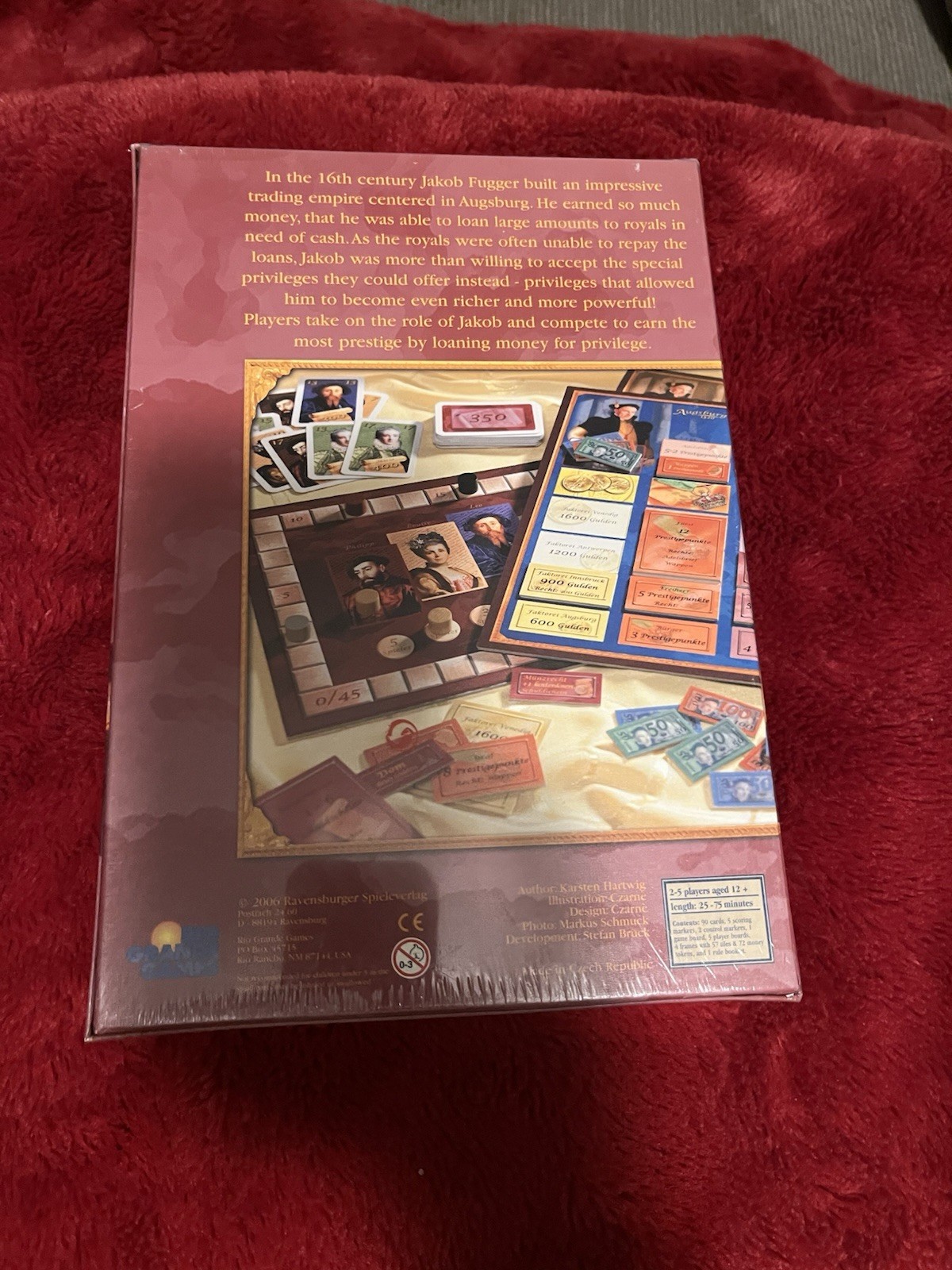 Augsburg 1520 Board Game Rio Grande, 2-5 Players New Sealed