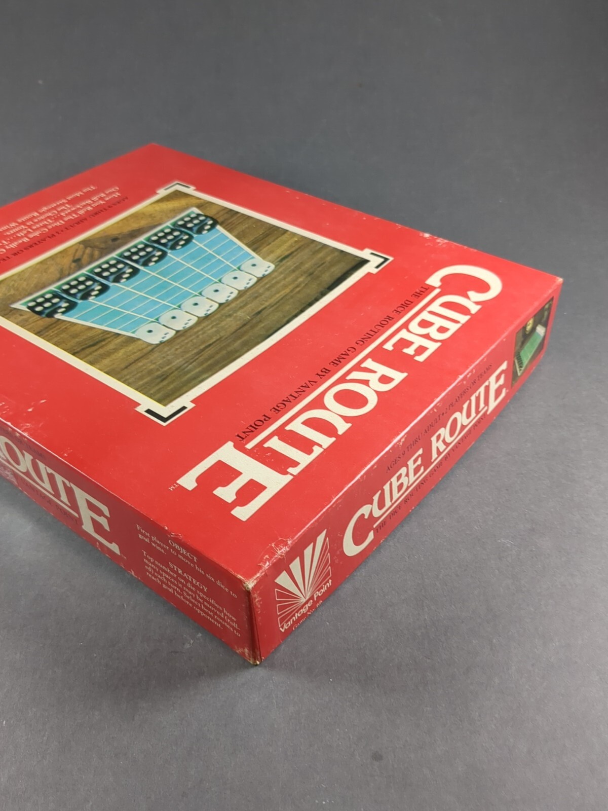 Cube Route Dice Game Vantage Point 1975 Felt Board Jumbo Dice Vintage