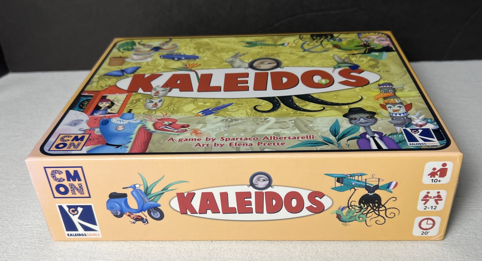 KALEIDOS: Italian Party Board Game 2016 by CMON, Art by Elena Prette, Ages 10+