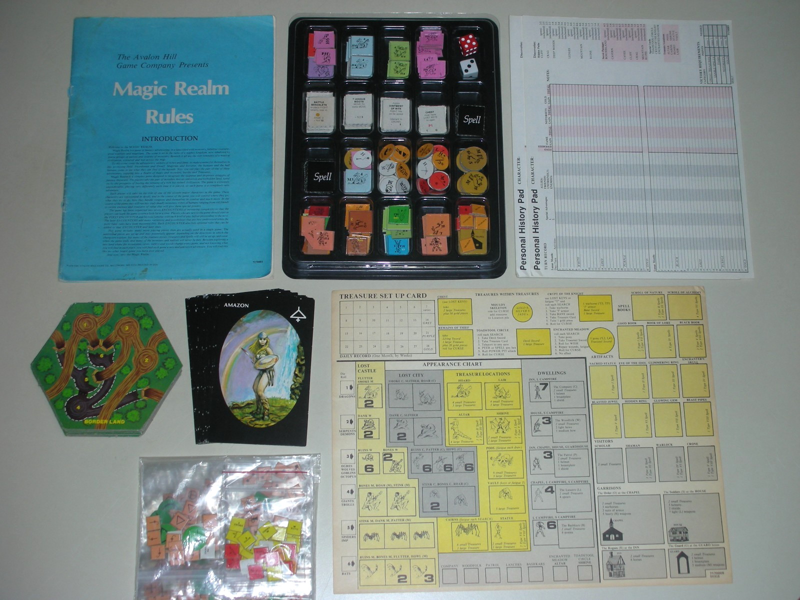 Magic Realm Board Game – First Edition Box Set – Errata and Misprints – Verified