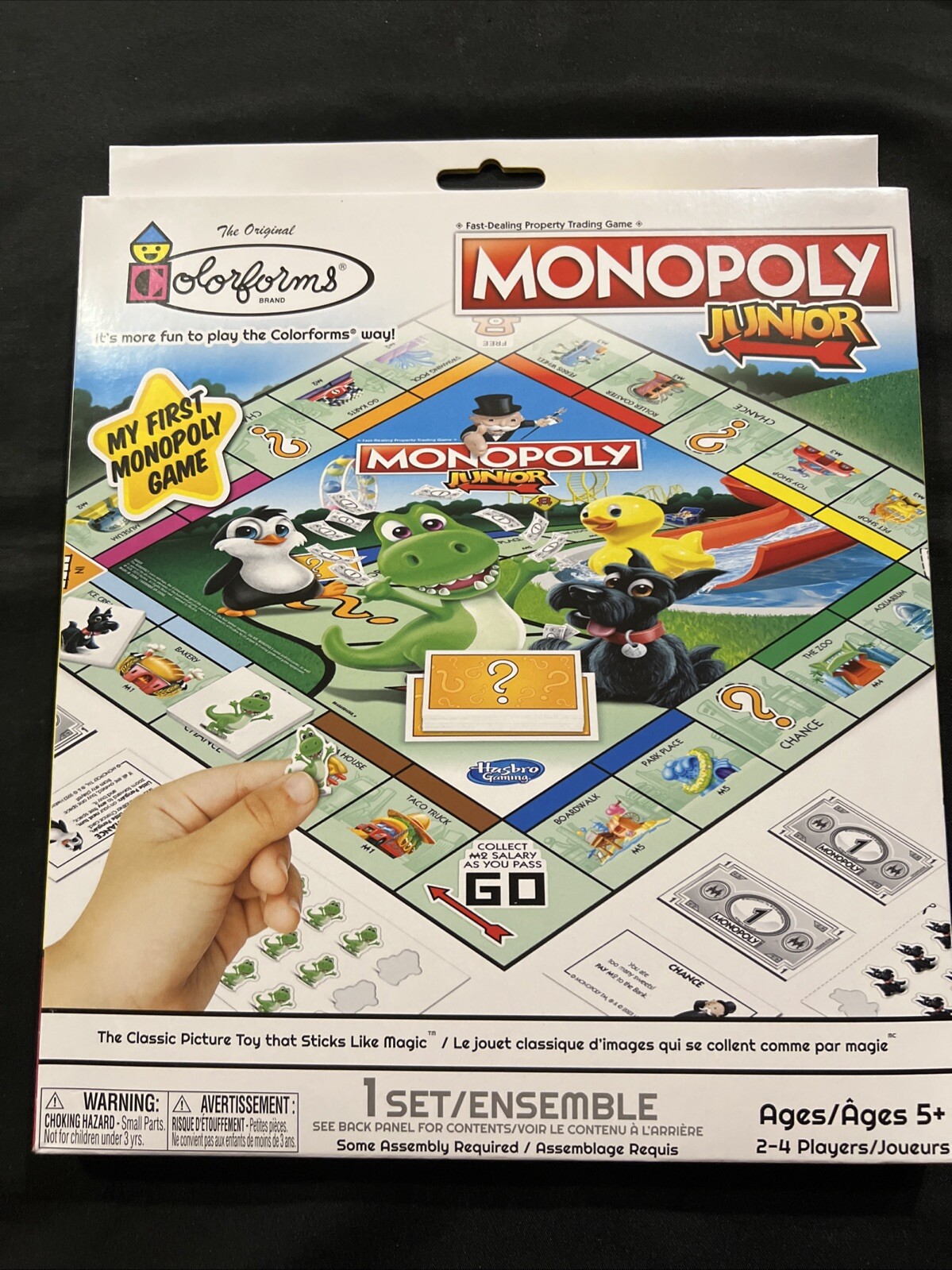 😍Colorforms Brand Monopoly Junior Game Ages 5+ As Pictures