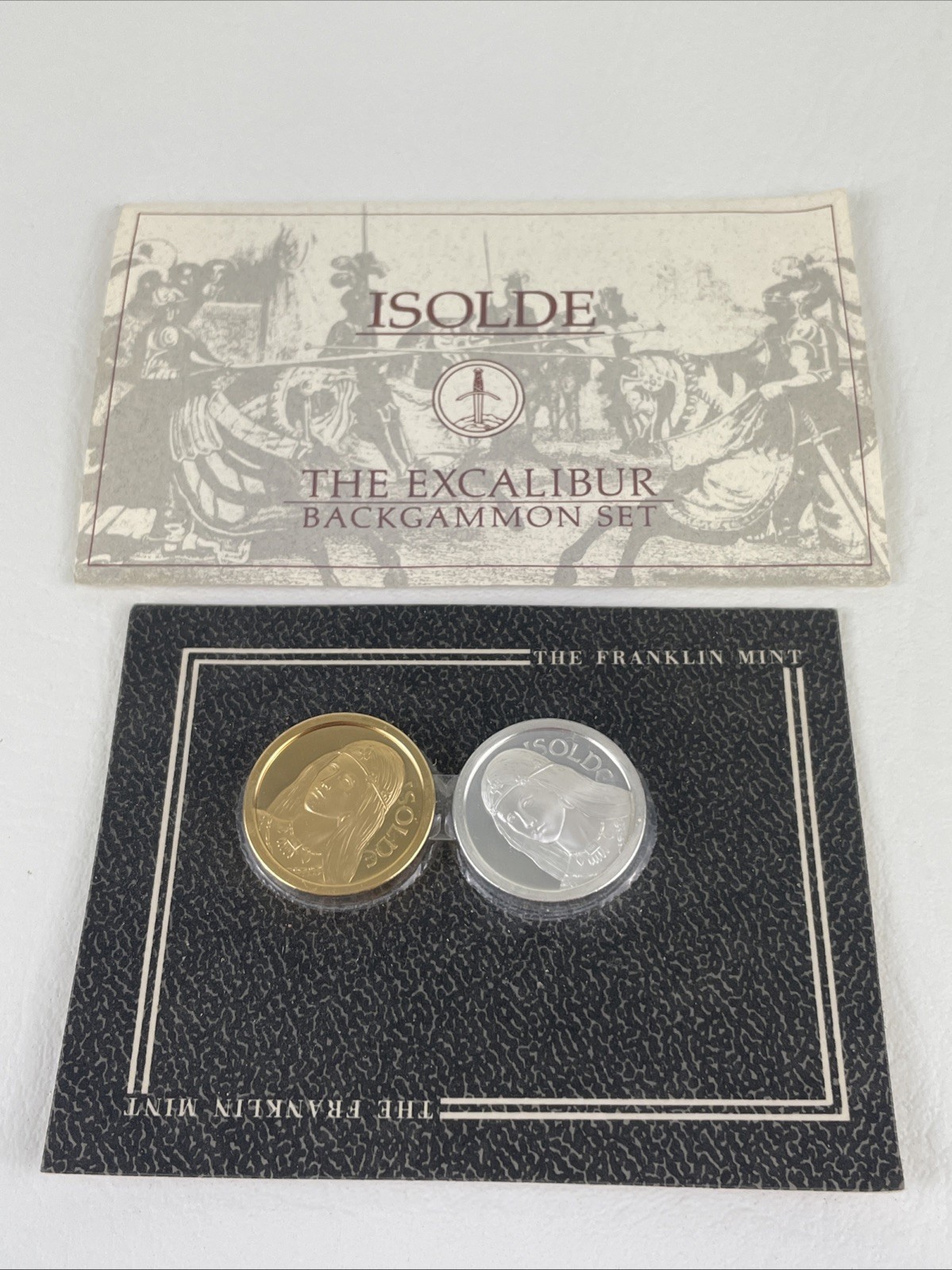Isolde Vintage Franklin Mint Excalibur Backgammon Set 1986 Limited Edition