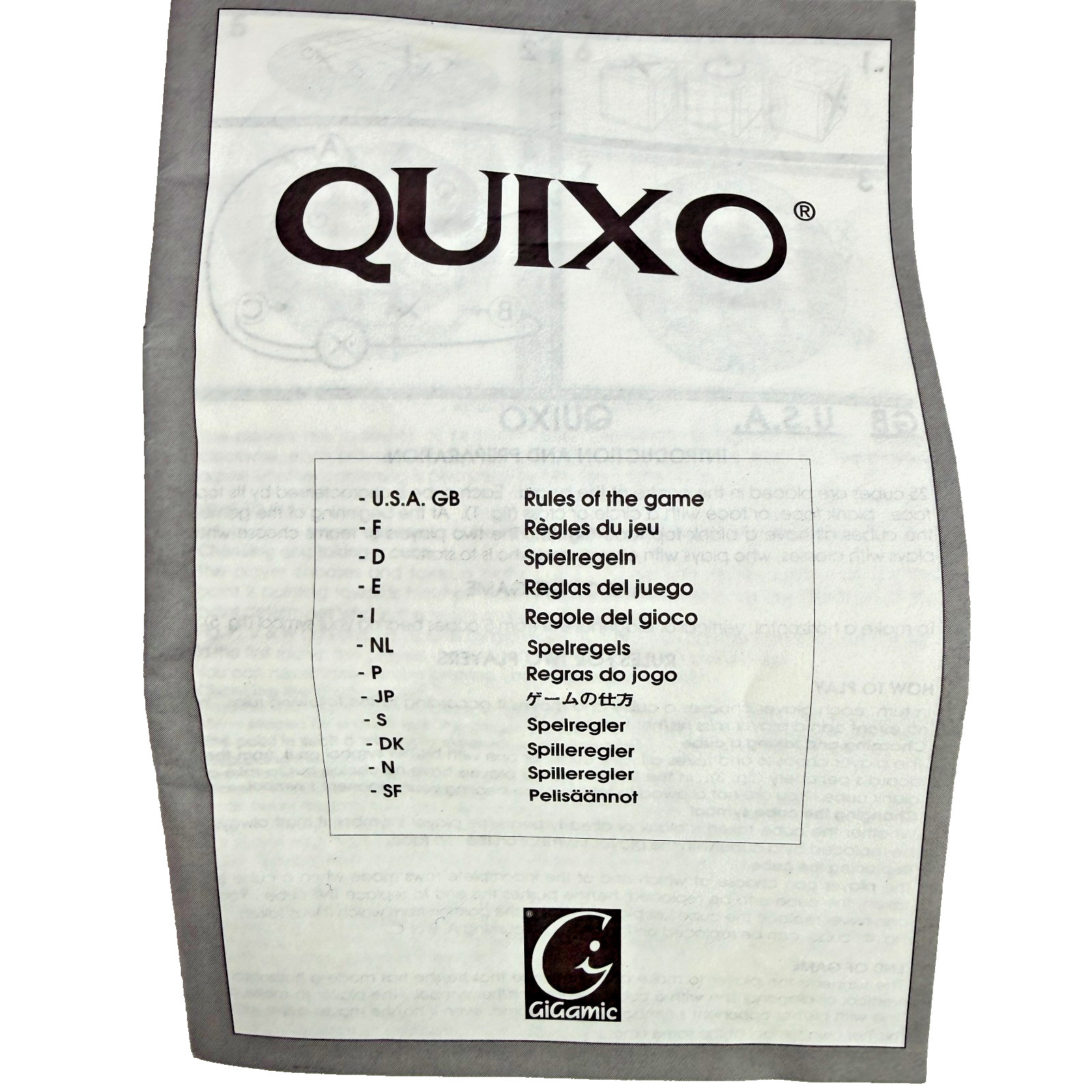Quixo Board Game 1995 Gigamic Thierry Chapeau As d’Or Award Winner 2-4 Players