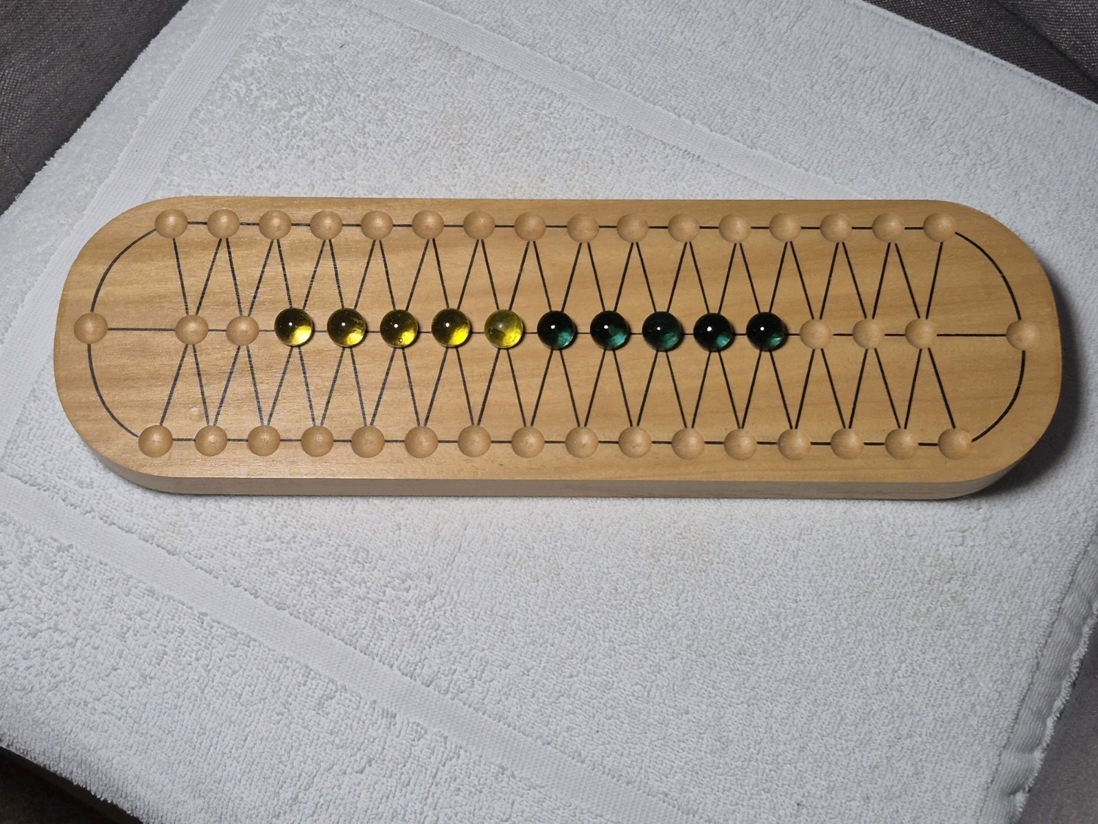 RARE House of Marbles – Devon England- Fighting Serpents Marple Wood Game