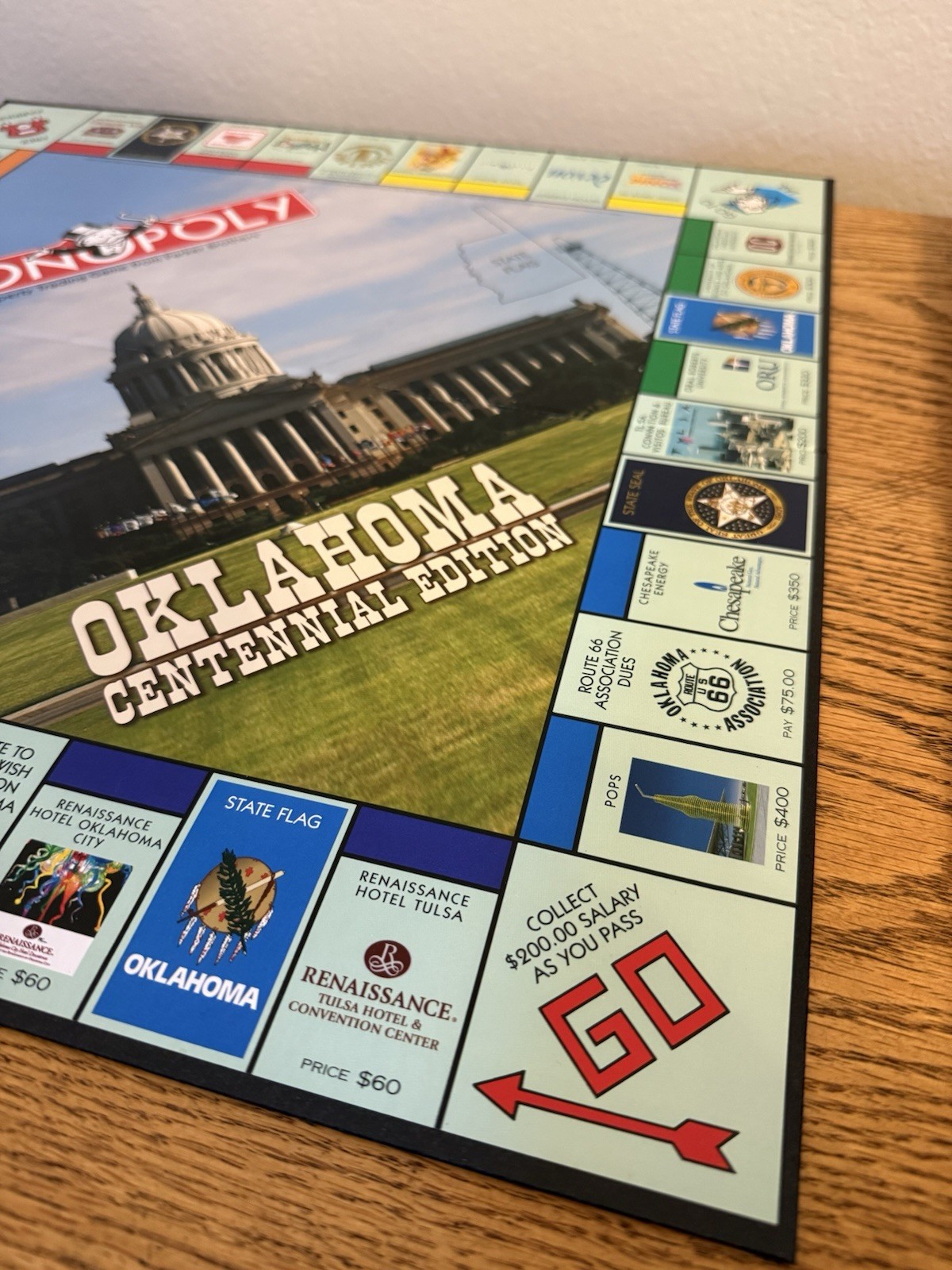 Parker Bros. Monopoly Oklahoma Centennial Edition Board Game 2 to 6 Players-EUC