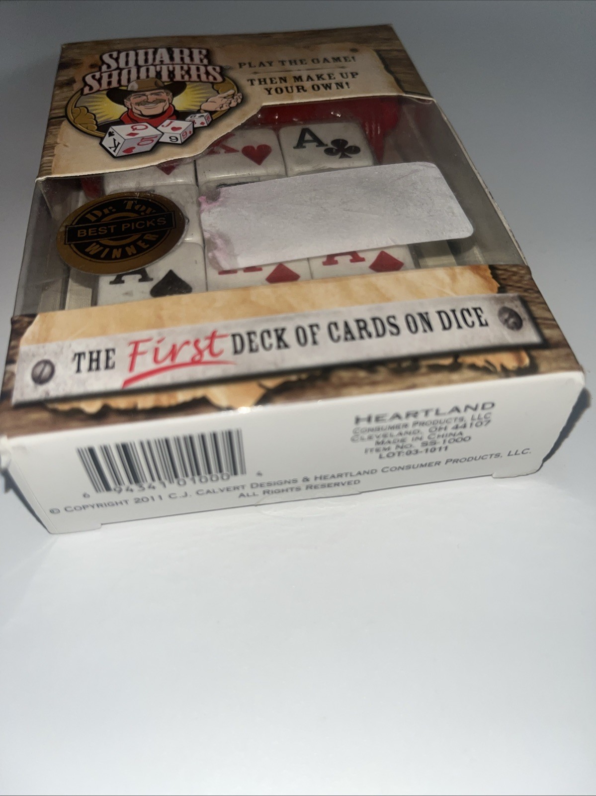Square Shooters Dice Game / Deck of Cards on DICE! OPEN BOX New/damage Box
