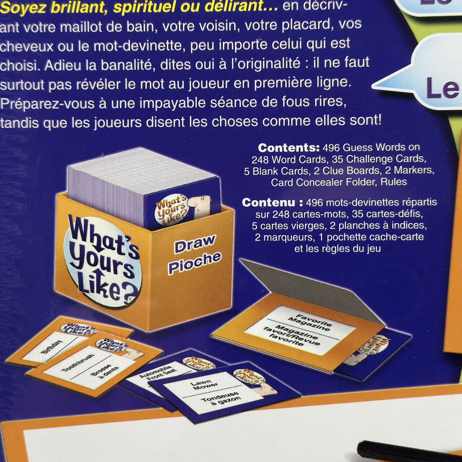 PATCH What’s Yours Like? Game Ages 12-Adult Fun Family Party Game Laughs NEW!