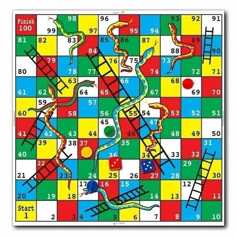 Ludo & Snakes Ladder board game (Family Game) indian childhood games , Free Ship