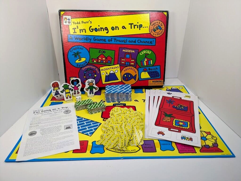 Todd Parr I’m Going on a Trip Board Game Worldly Travel 2000 Complete RARE