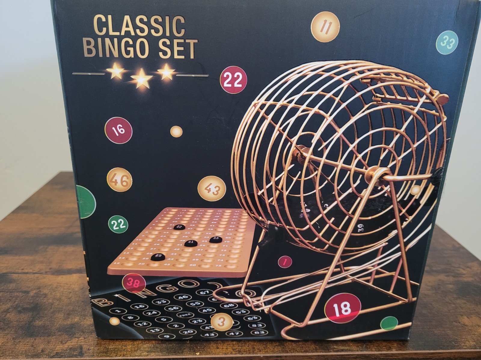 Classic Casino Style Bingo Set Gold Ages 6+ Brand New Free Ship Lower 48 States