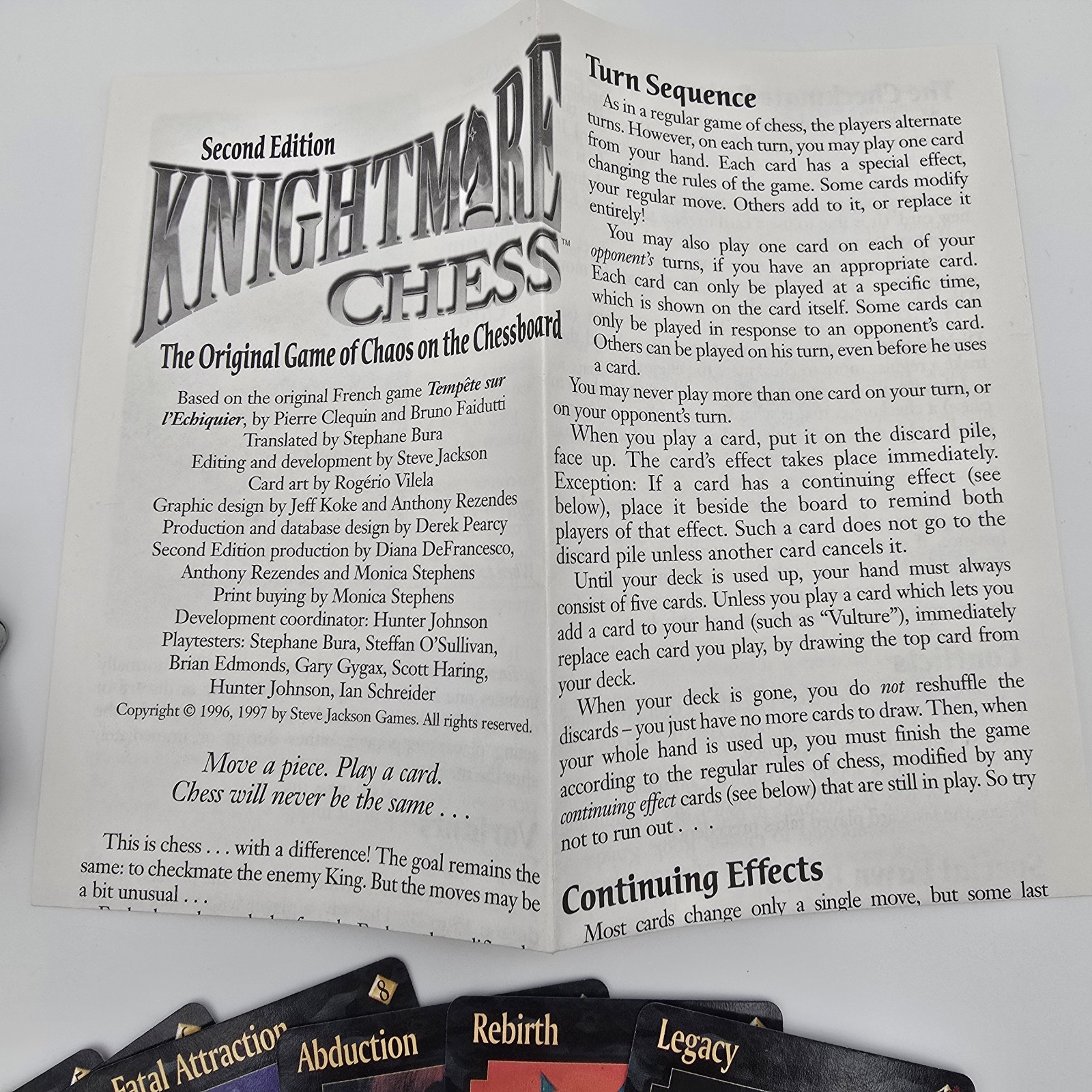 Knightmare Chess Second Edition Steve Jackson Games Complete