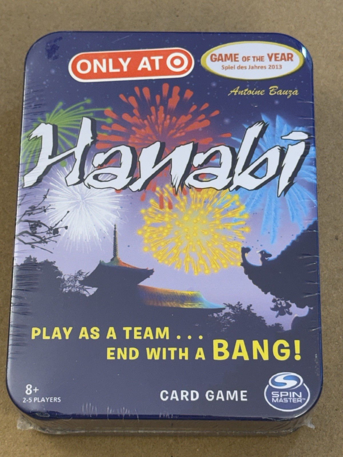 HANABI Card Game w/ Travel Tin Case Target Exclusive Spin Master NEW SEALED