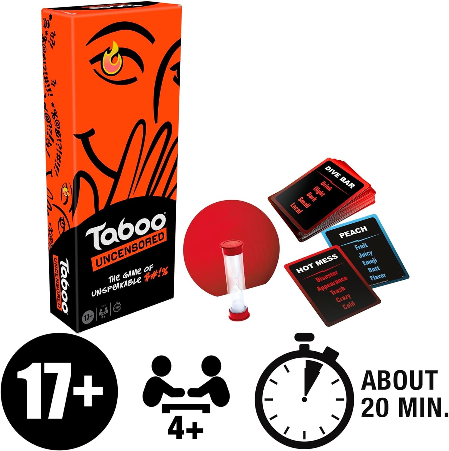 Hasbro Gaming Taboo Uncensored Board Game for Adults Only Ages 17+ 4+ Player