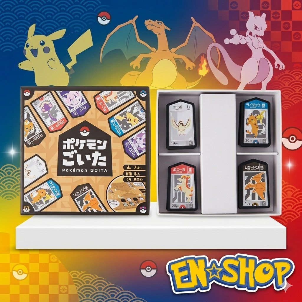 Pokemon Goita Board Game Japanese Traditional Strategy Card Game Pikachu New Jap
