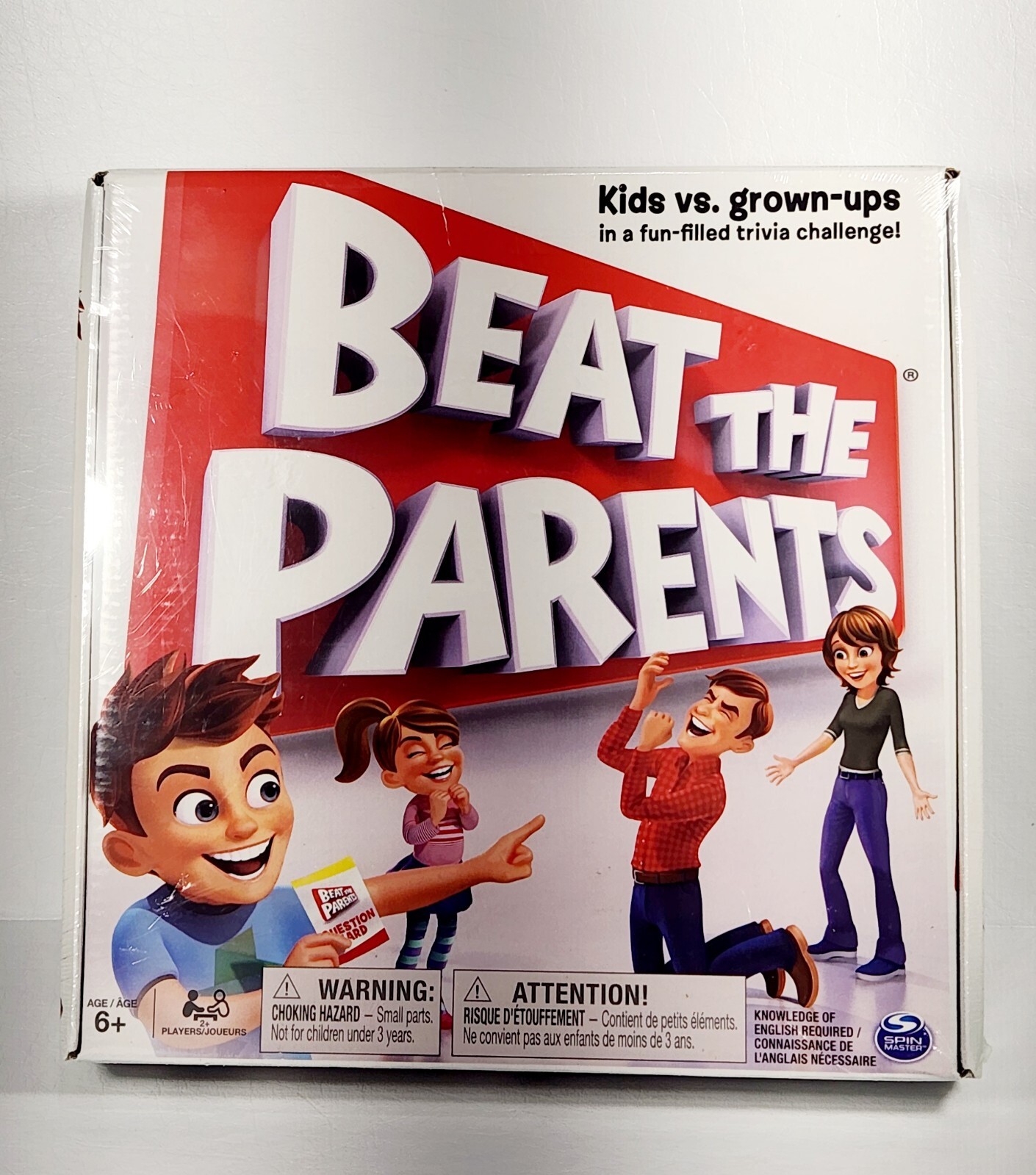 Family GameBeat the Parents Trivia Board Game Kids Vs Adults Fun FACTORY SEALED