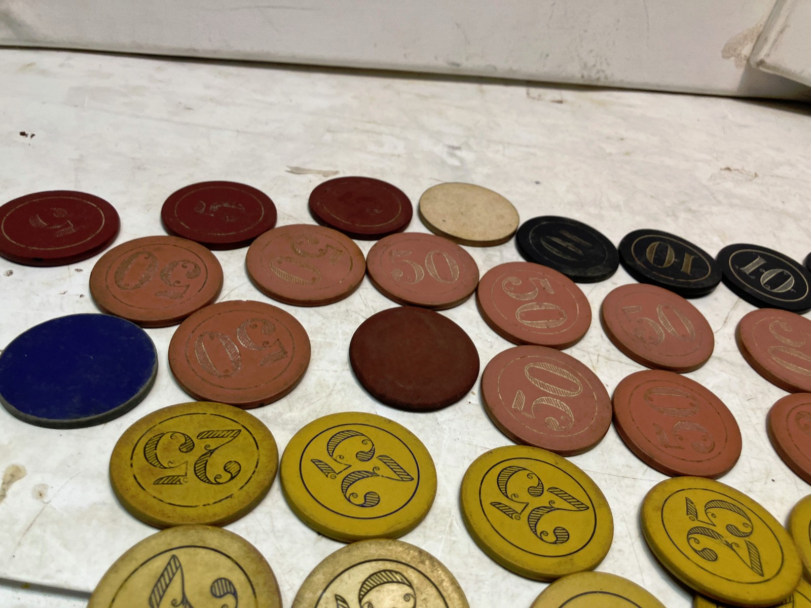 vintage poker chips, 38f free shipping