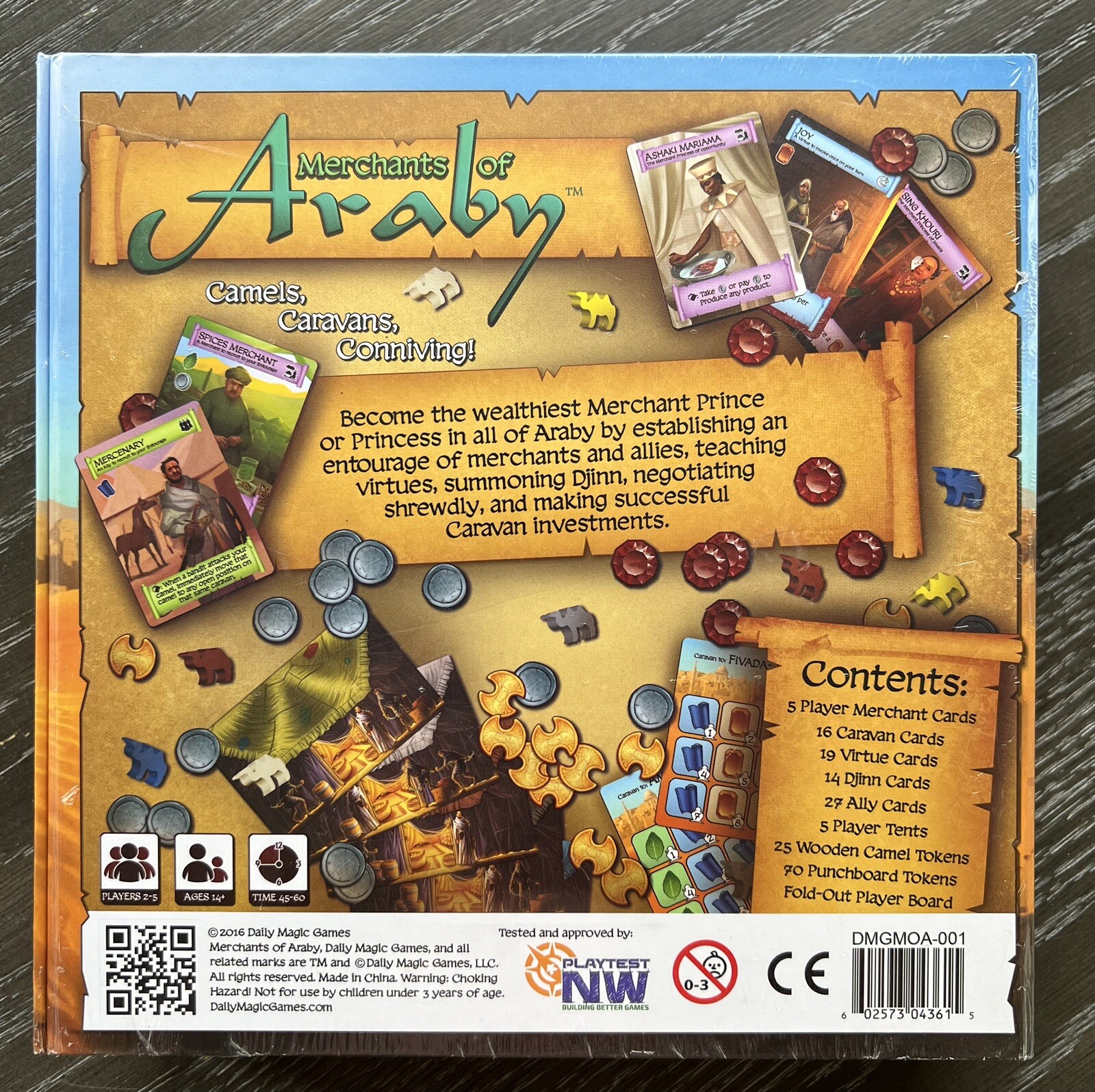 Merchants of Araby Board Game by Jay E Treat III, 2016 Daily Magic Games, New